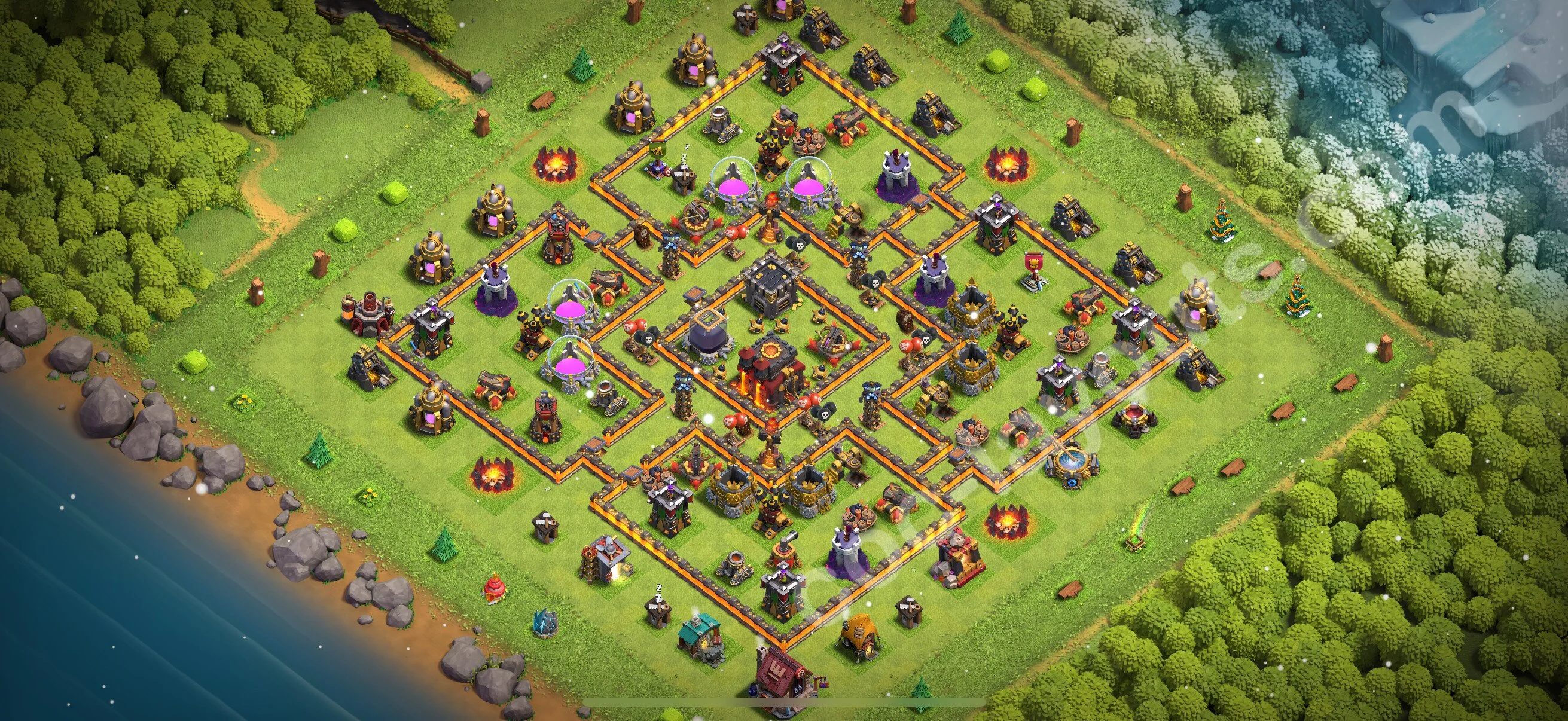 Anti 2 Stars Base TH10 with Link, Legend League - best plan / layout / design - Clash of Clans 2026 - (#181)