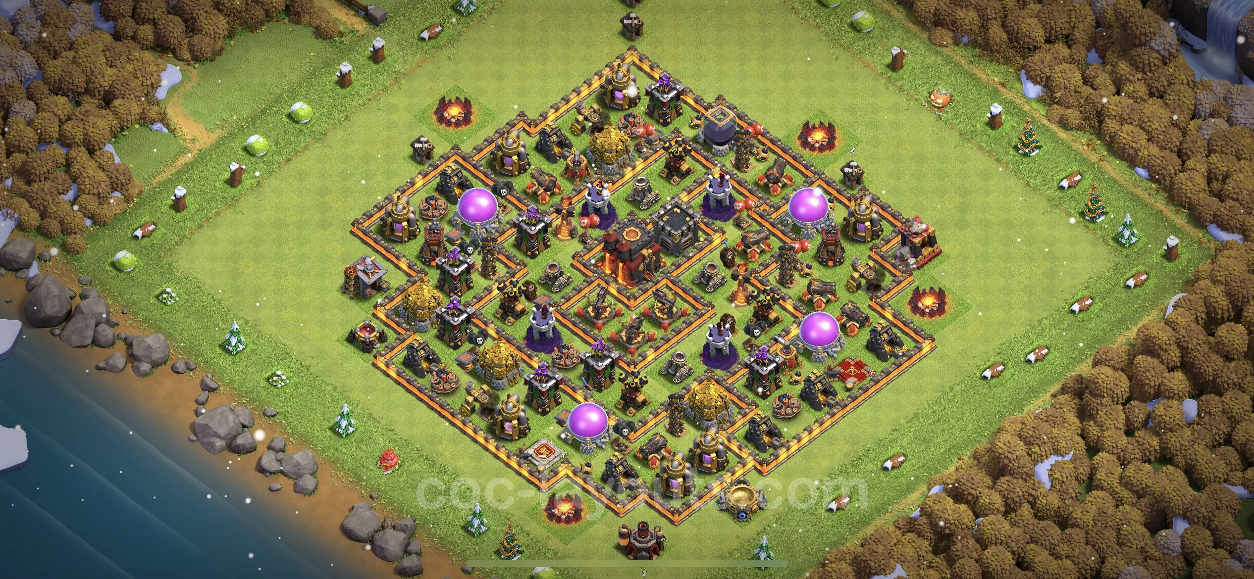 Unbeatable Base TH10 with Link, Anti Everything - best plan / Anti Loot / design - Clash of Clans - (#218) — Защита TH10