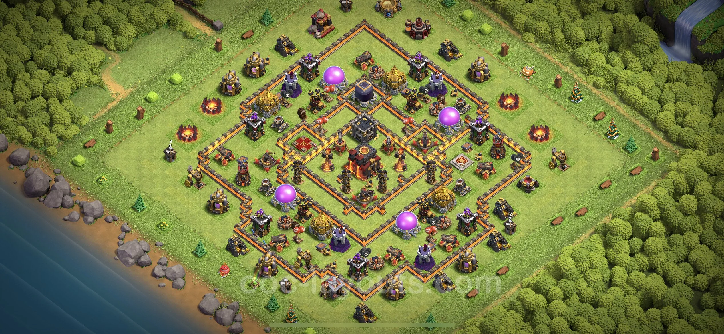 Base TH10 with Link, Anti 2 Stars - Anti Dragon Defence Plan / Anti Air - Clash of Clans - (#235) — Защита TH10