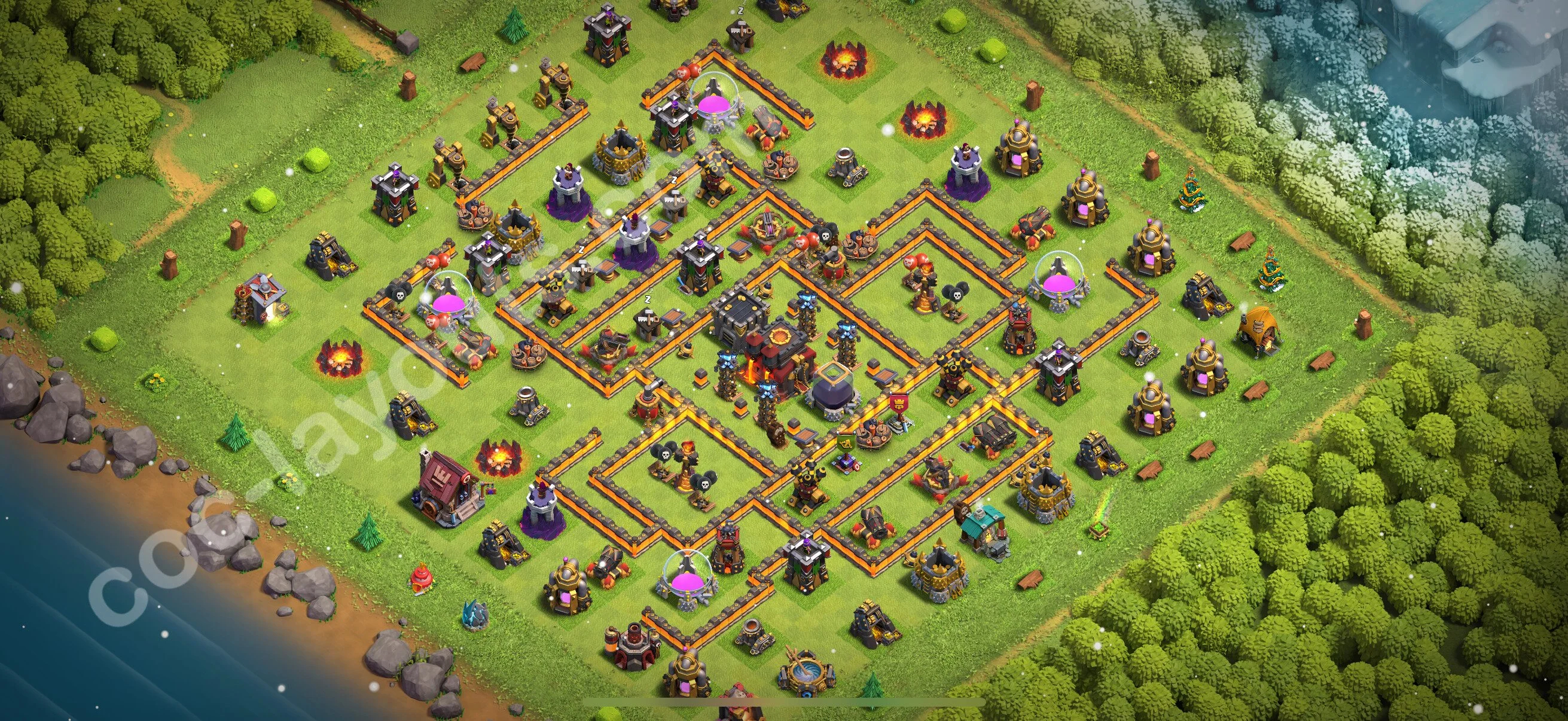 Base TH10 with Link - Anti Dragon Defence Plan / Anti Air - Clash of Clans 2026 - (#266) — Difesa TH10