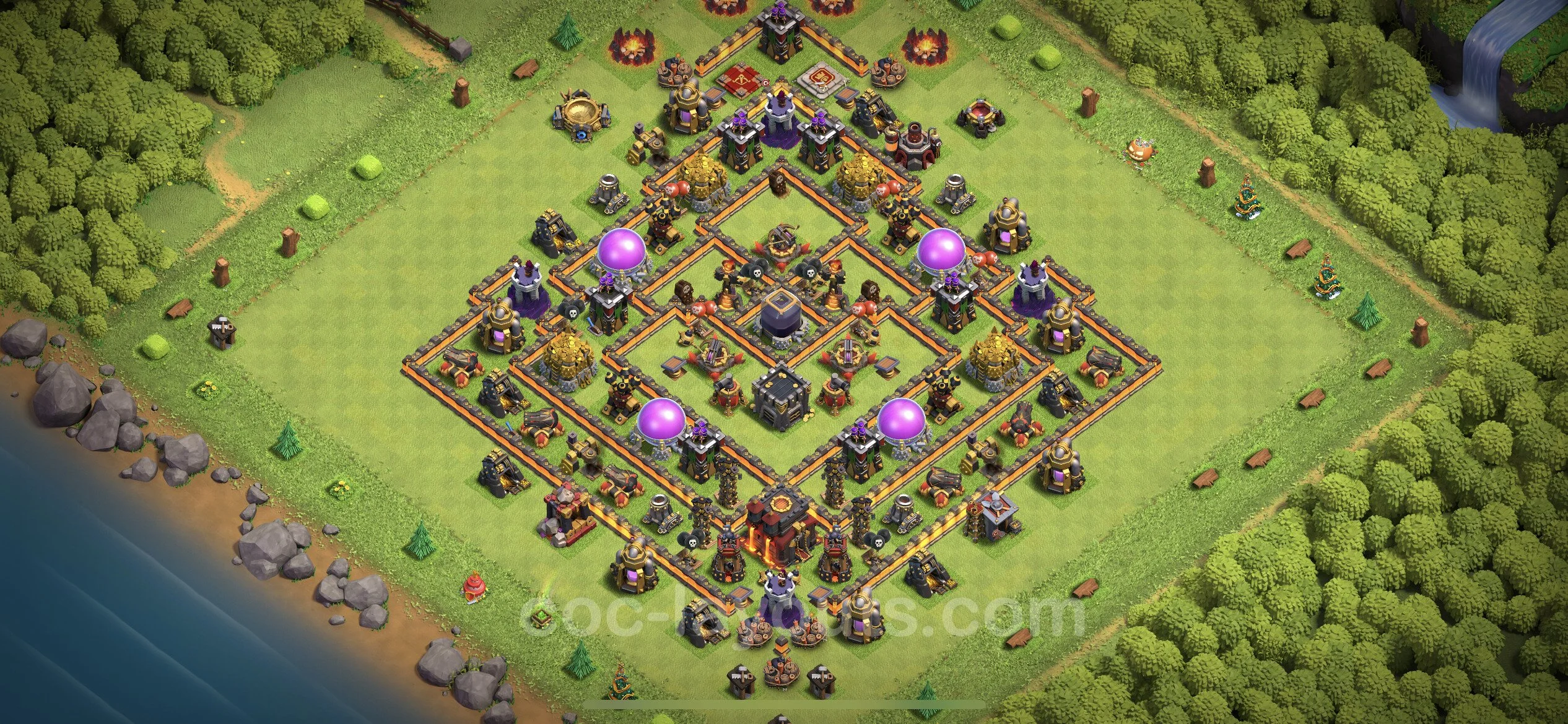 Farming Base TH10 Max Levels with Link - plan / layout / design - Clash of Clans - (#168)