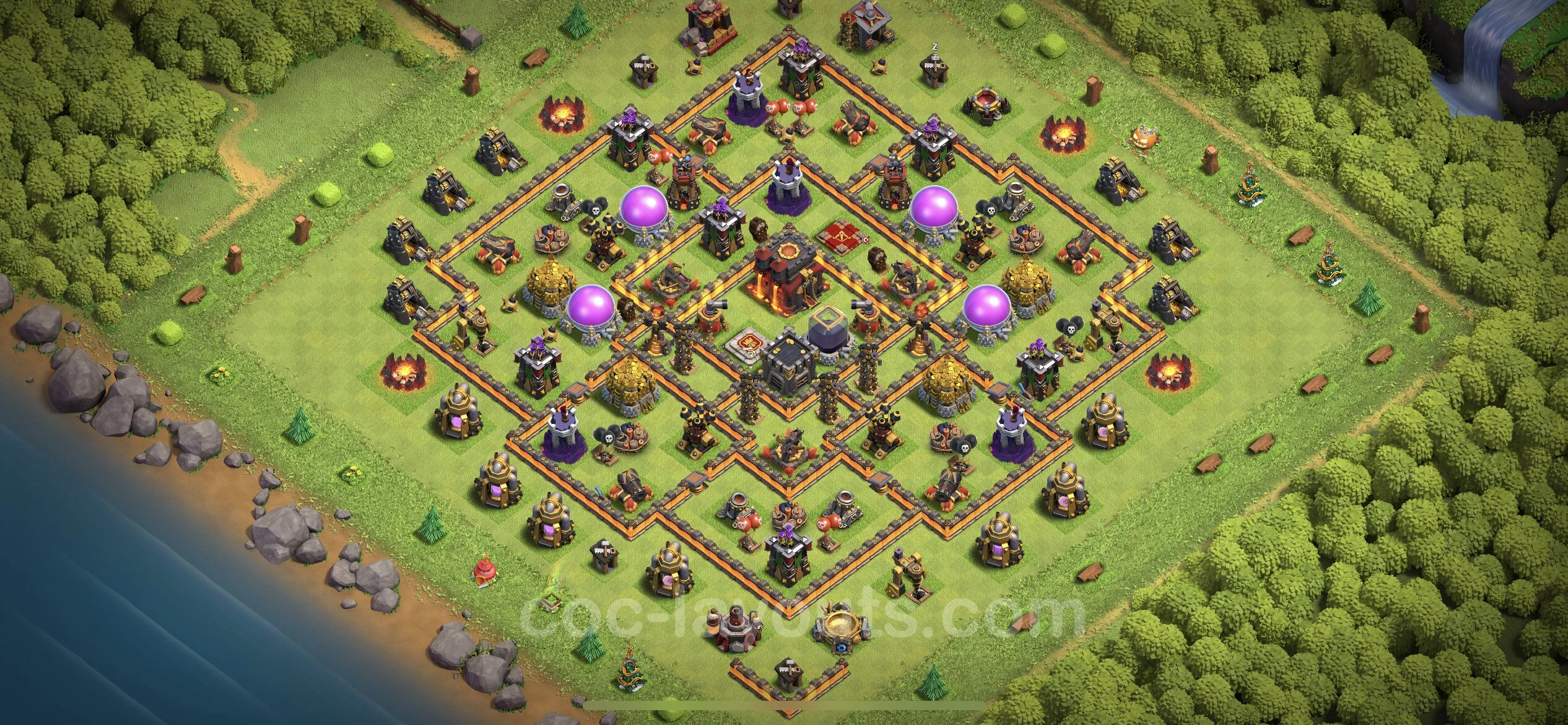Farming Base TH10 with Link, Hybrid - plan / layout / design - Clash of Clans - (#178) — Farm TH10