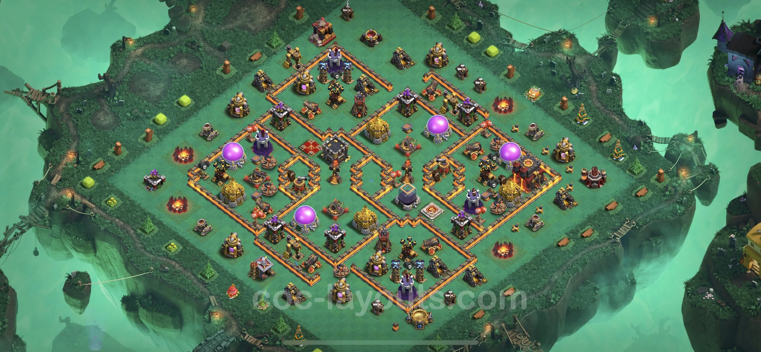 Farming Base TH10 with Link, Hybrid - plan / layout / design - Clash of Clans - (#181) — Farm TH10