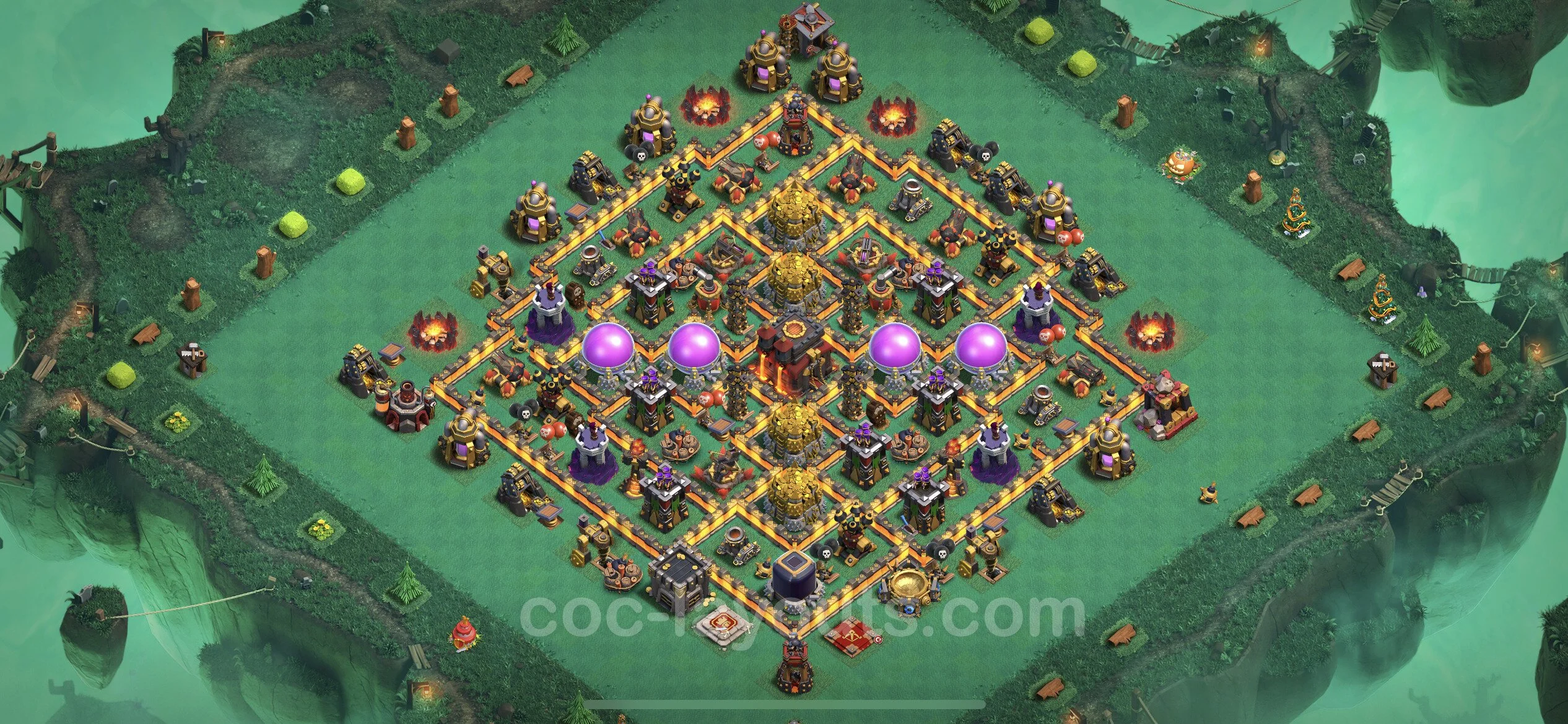 Farming Base TH10 with Link, Anti 3 Stars - plan / layout / design - Clash of Clans - (#187) — Farming TH10