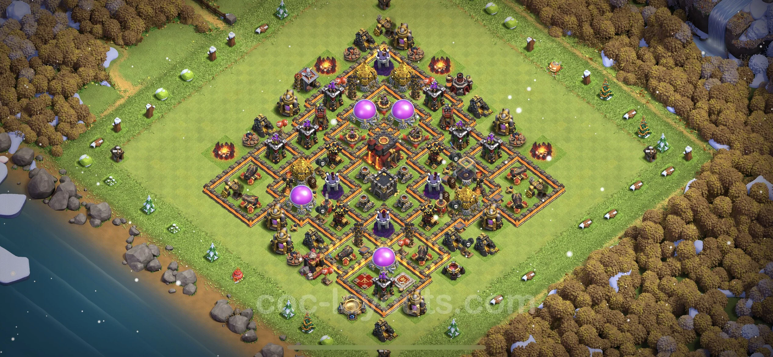 Farming Base TH10 Max Levels with Link, Anti 3 Stars - plan / layout / design - Clash of Clans - (#194) — Farm TH10