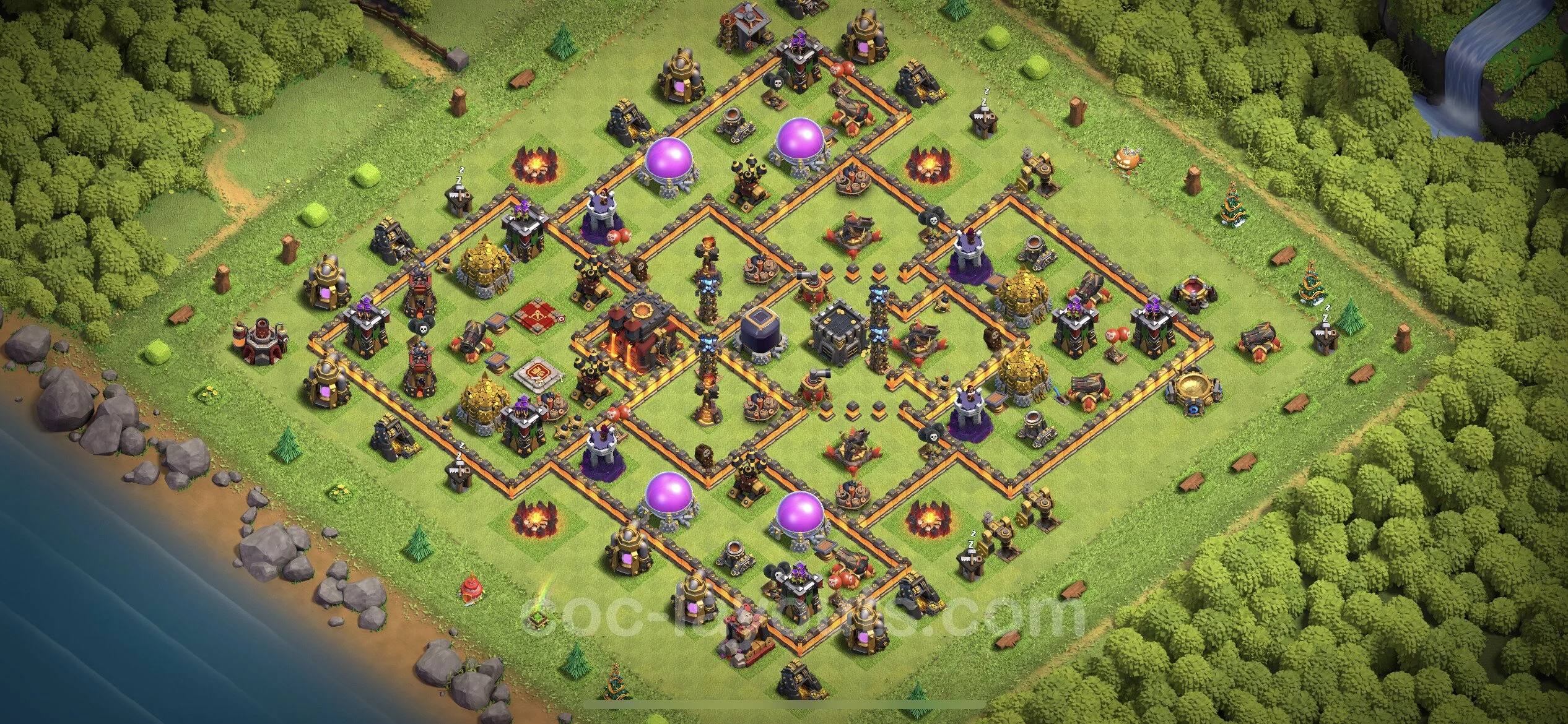 Farming Base TH10 with Link, Anti Everything, Hybrid - plan / layout / design - Clash of Clans - (#208) — Çiftlik TH10