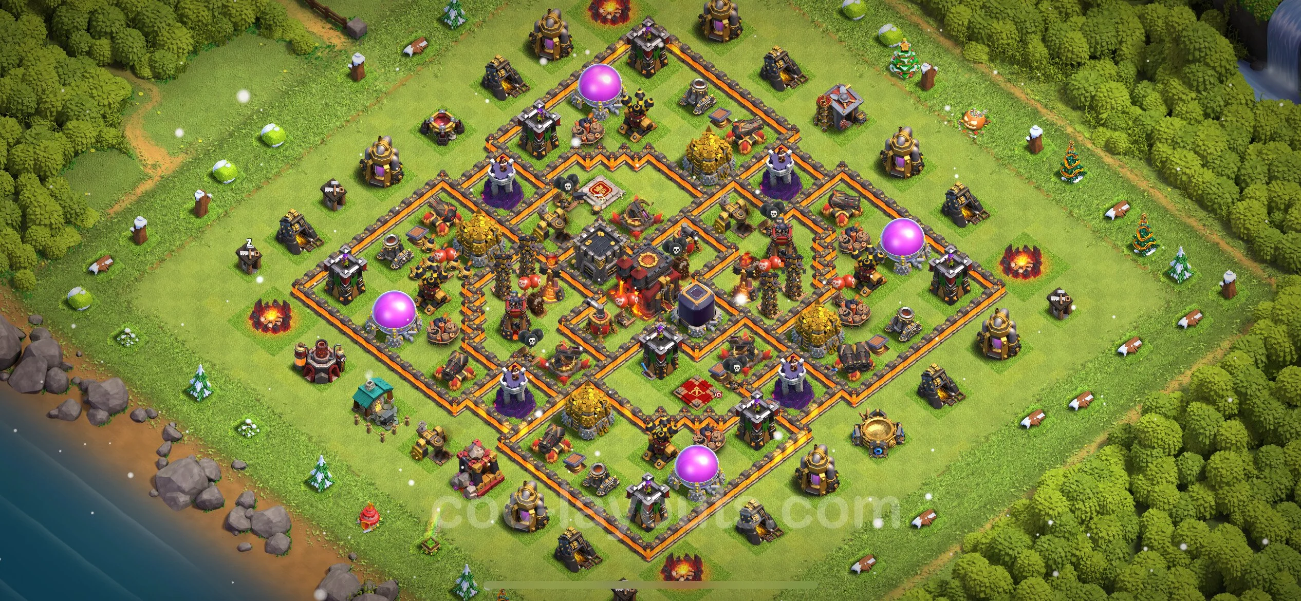 Farming Base TH10 Max Levels with Link, Anti 2 Stars - plan / layout / design - Clash of Clans - (#212) — Farming TH10