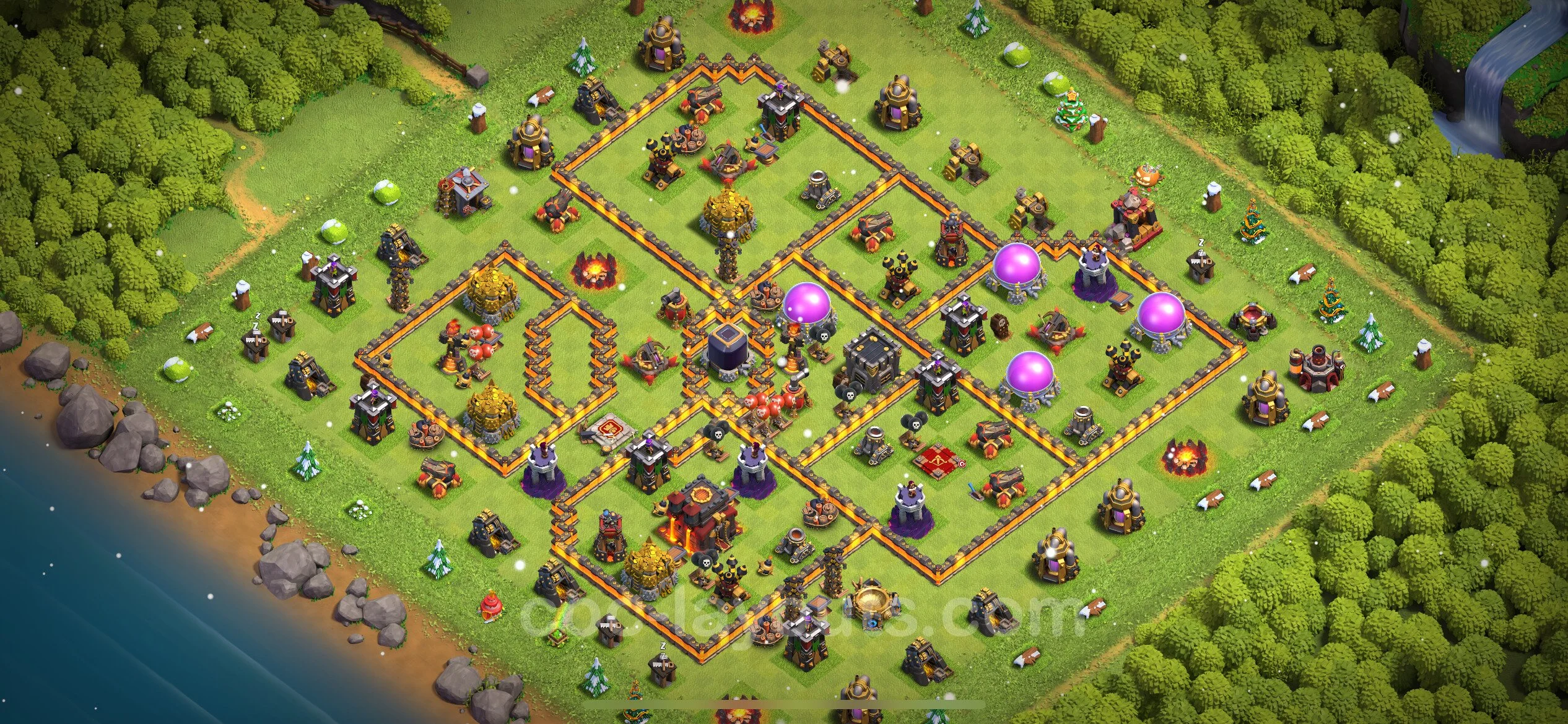 Farming Base TH10 with Link, Anti 3 Stars - plan / layout / design - Clash of Clans - (#213) — Farm TH10