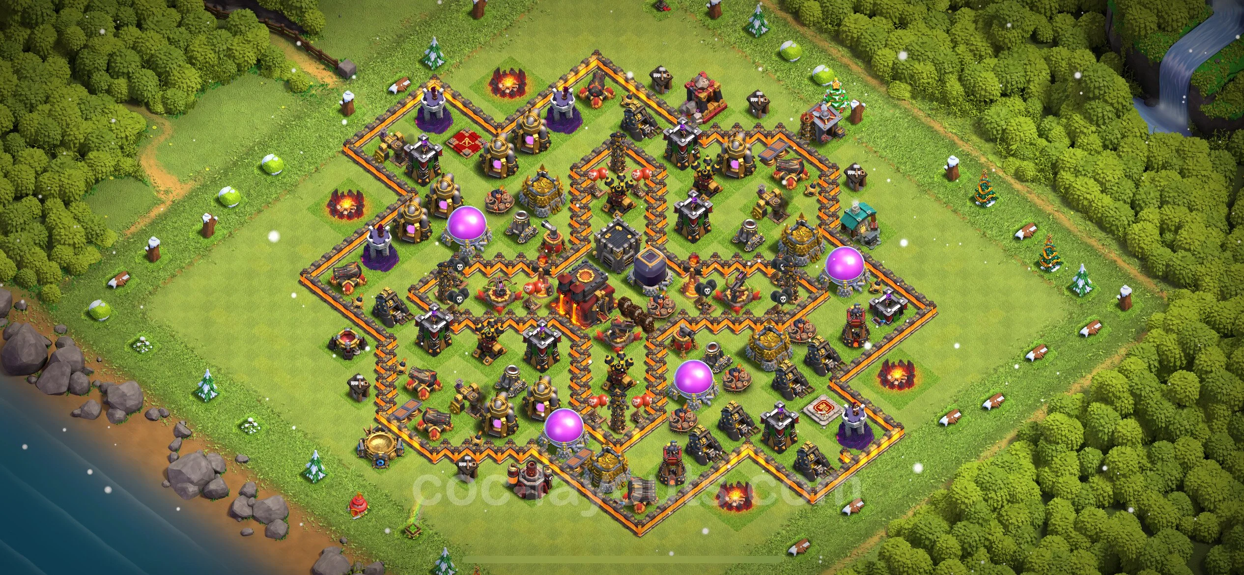 Farming Base TH10 with Link, Anti Everything, Hybrid - plan / layout / design - Clash of Clans - (#217) — Farm TH10