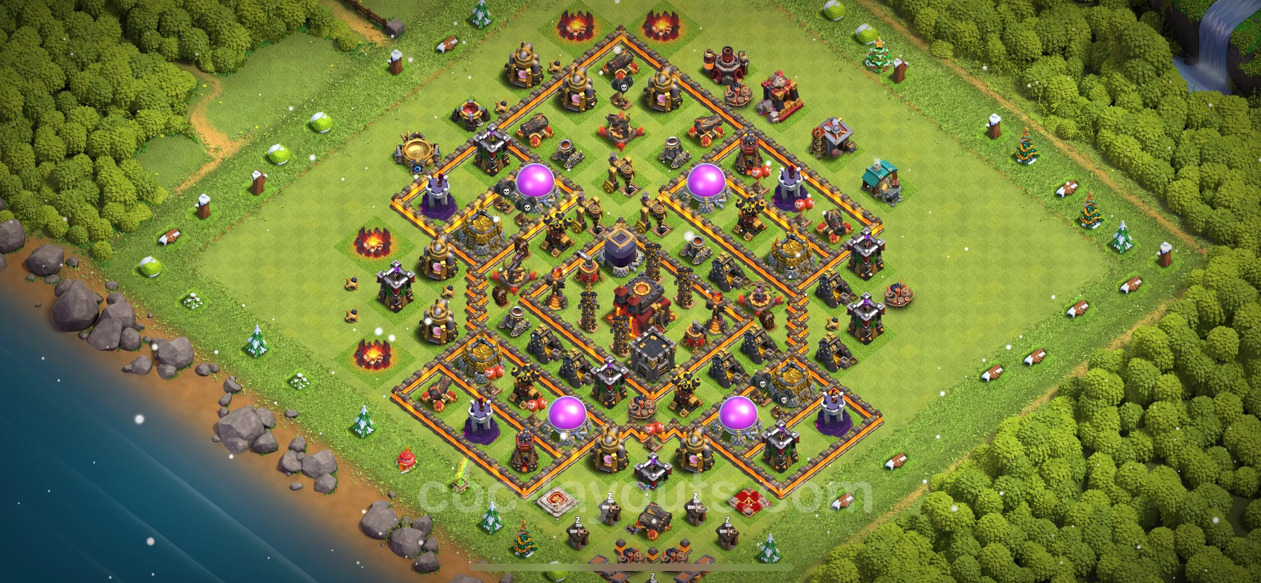 Farming Base TH10 Max Levels with Link, Hybrid - plan / layout / design - Clash of Clans - (#218) — Farm TH10
