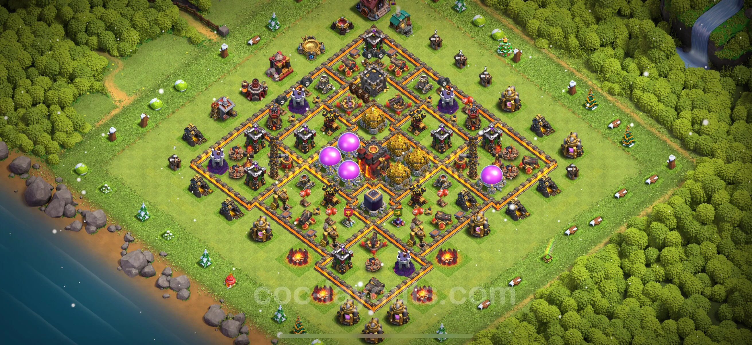 Farming Base TH10 Max Levels with Link, Hybrid - plan / layout / design - Clash of Clans - (#221) — Фарм TH10