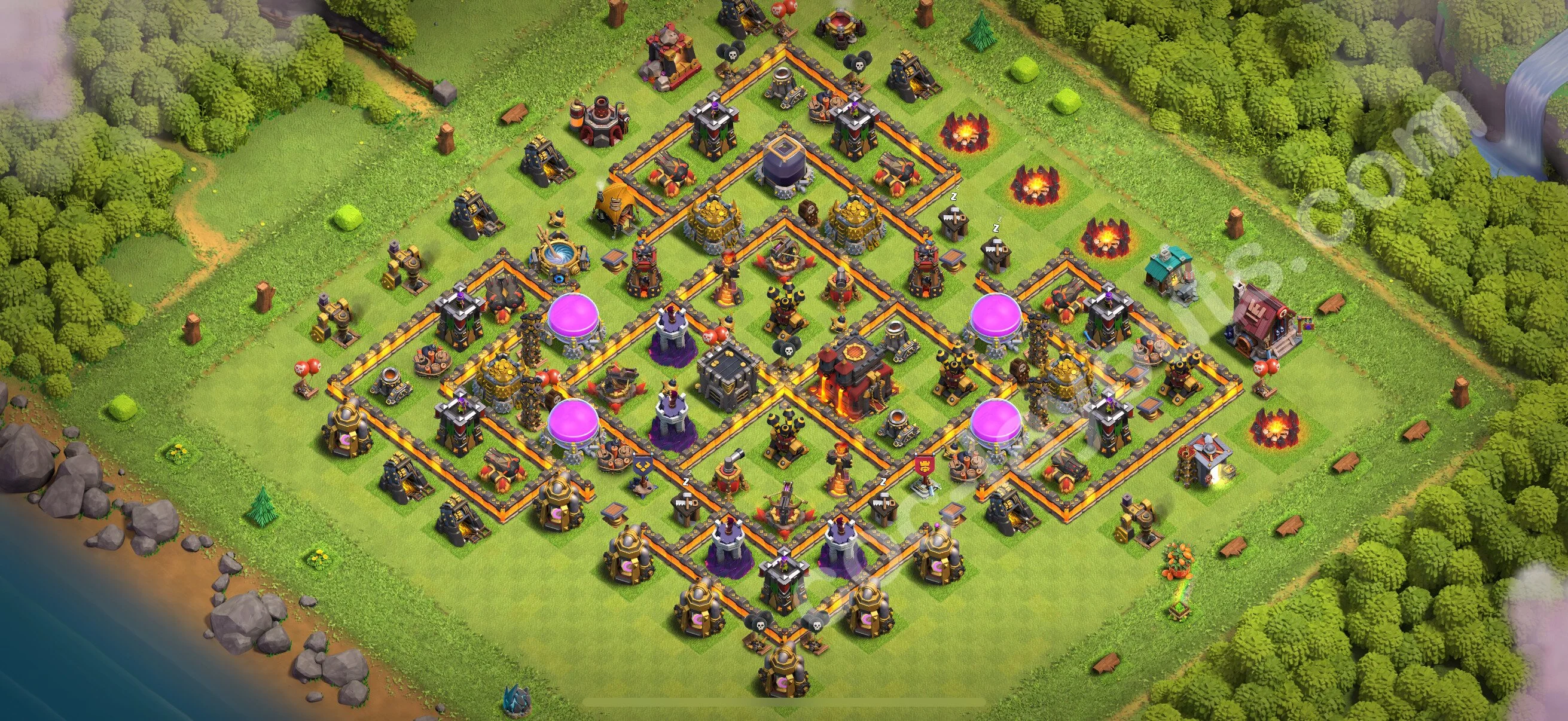 Farming Base TH10 with Link - plan / layout / design - Clash of Clans 2026 - (#227) — Farm TH10