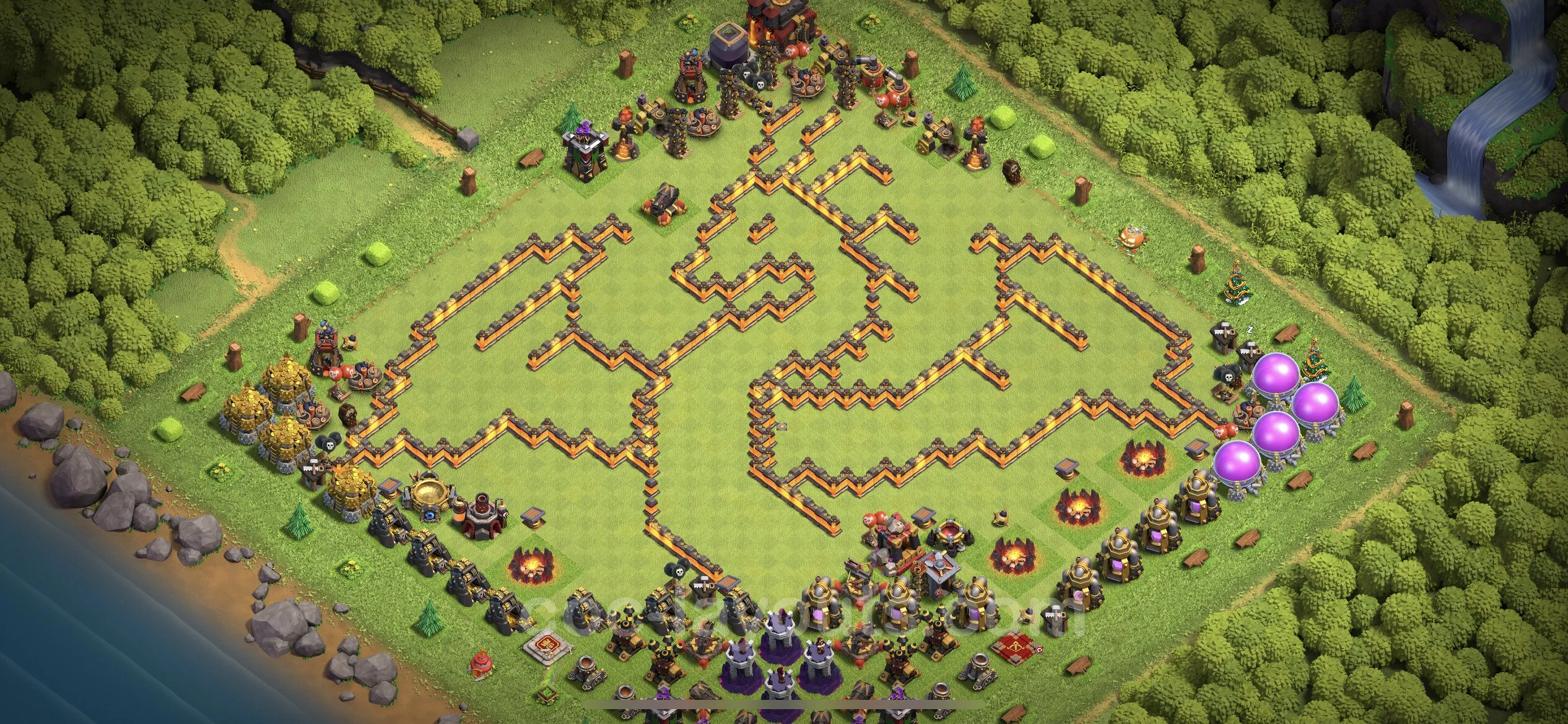 Top Troll Funny Base TH10 with Link - Funny Art Plan - Clash of Clans - (#12) — Розваги TH10