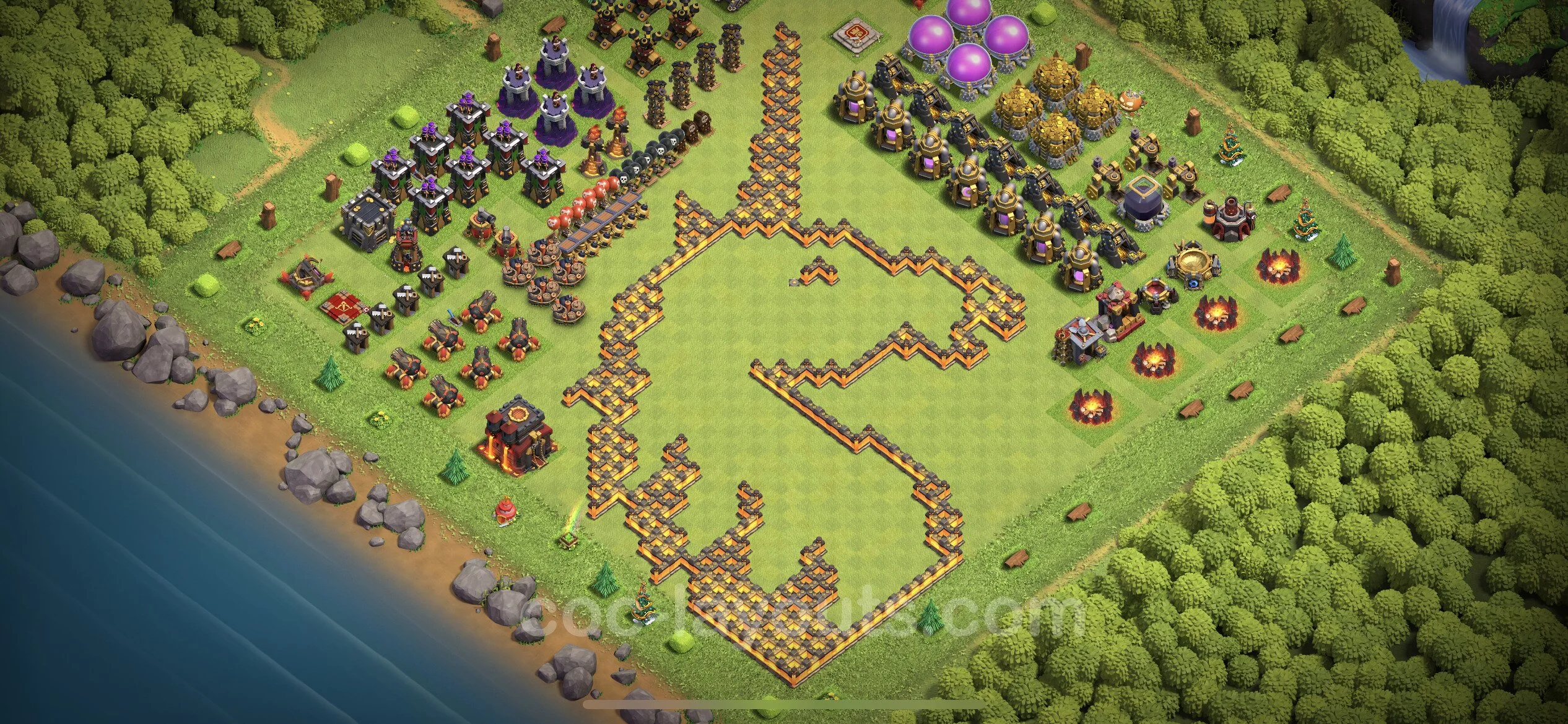 Top Troll Funny Base TH10 with Link - Funny Art Plan - Clash of Clans - (#15) — Fun TH10