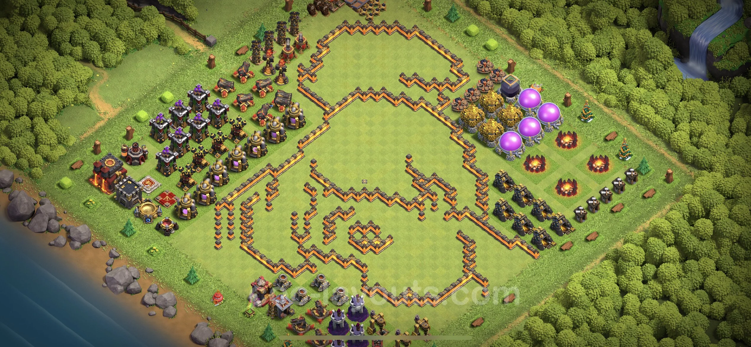 Top Troll Funny Base TH10 with Link - Funny Art Plan - Clash of Clans - (#16) — Zabawa TH10