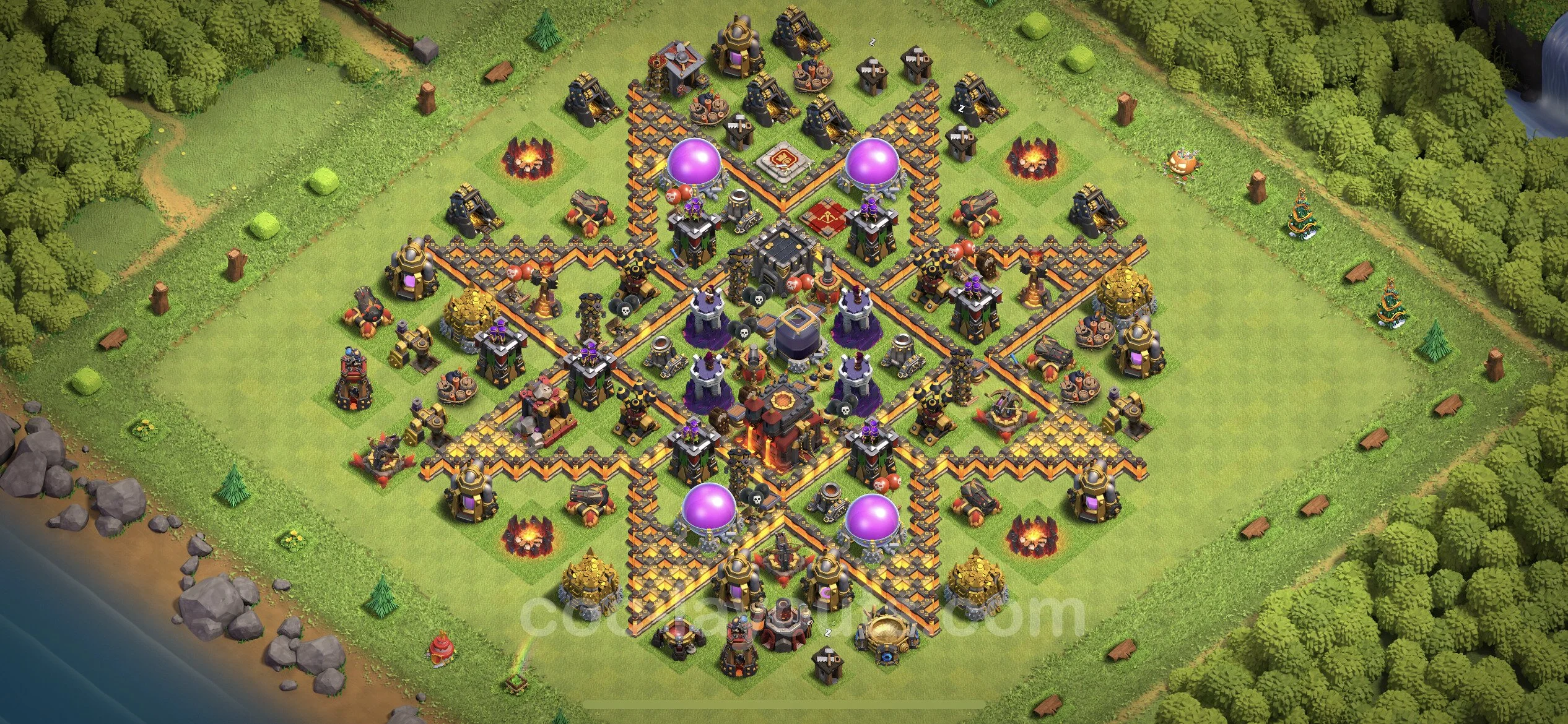 Top Troll Funny Base TH10 with Link - Funny Art Plan - Clash of Clans - (#18) — Розваги TH10