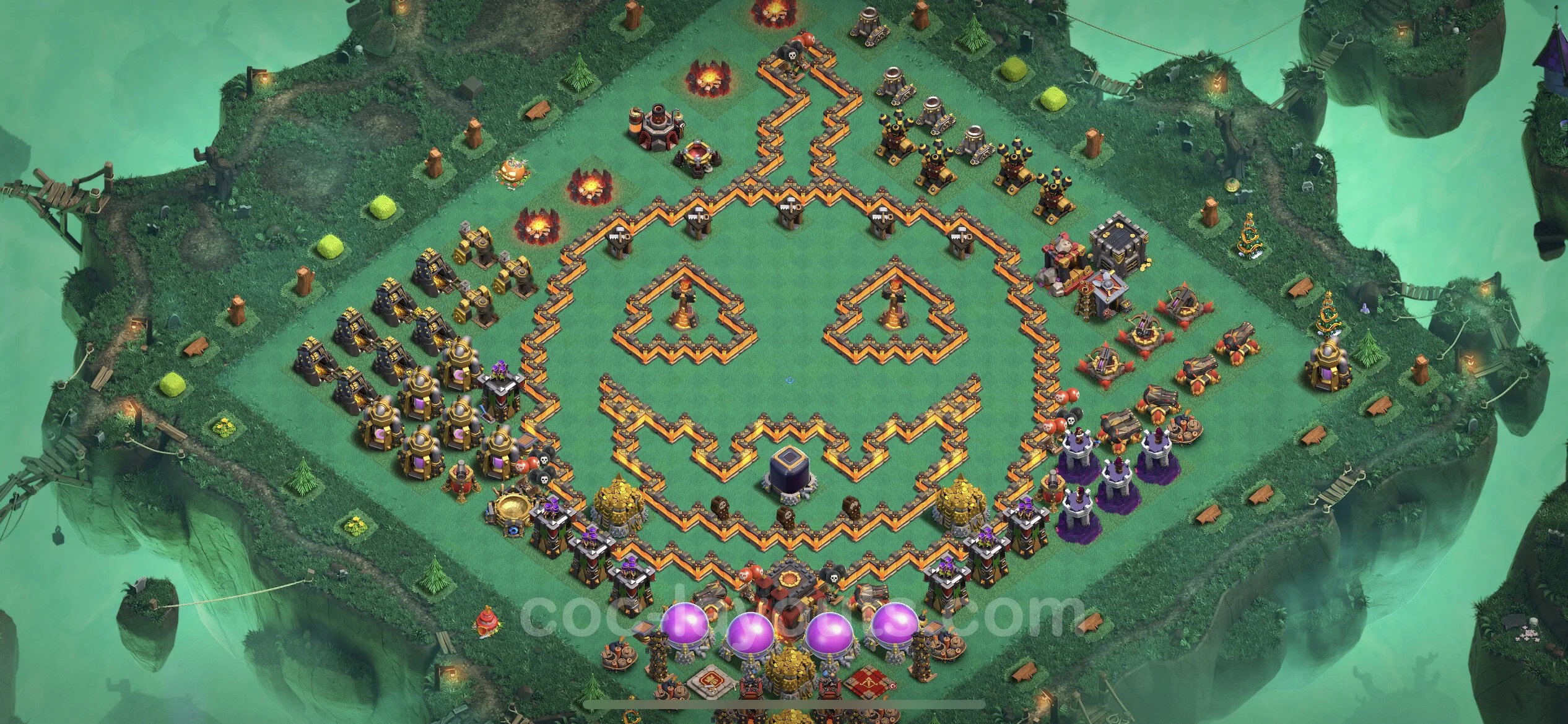Top Troll Funny Base TH10 with Link - Funny Art Plan - Clash of Clans - (#19) — Diversión TH10