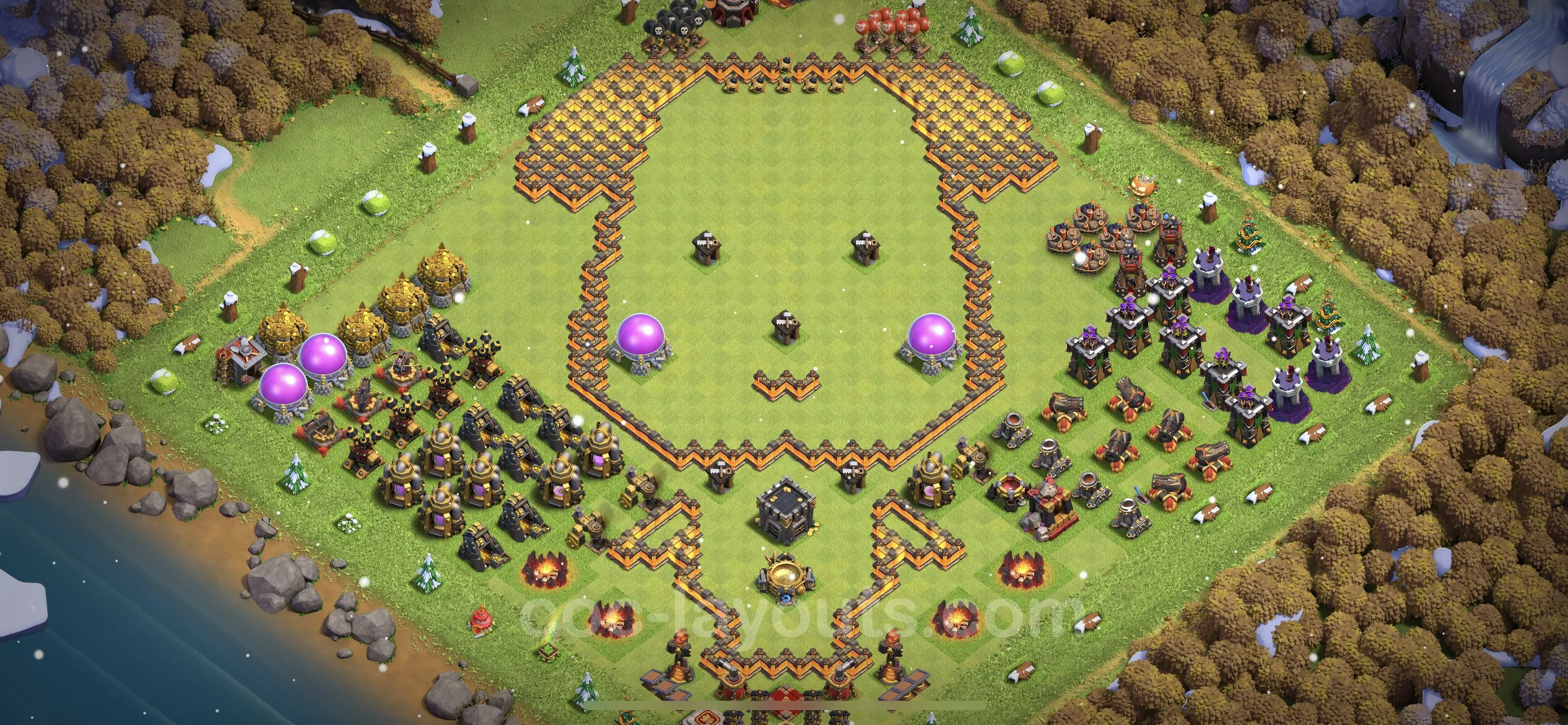 Top Troll Funny Base TH10 with Link - Funny Art Plan - Clash of Clans - (#20) — Fun TH10