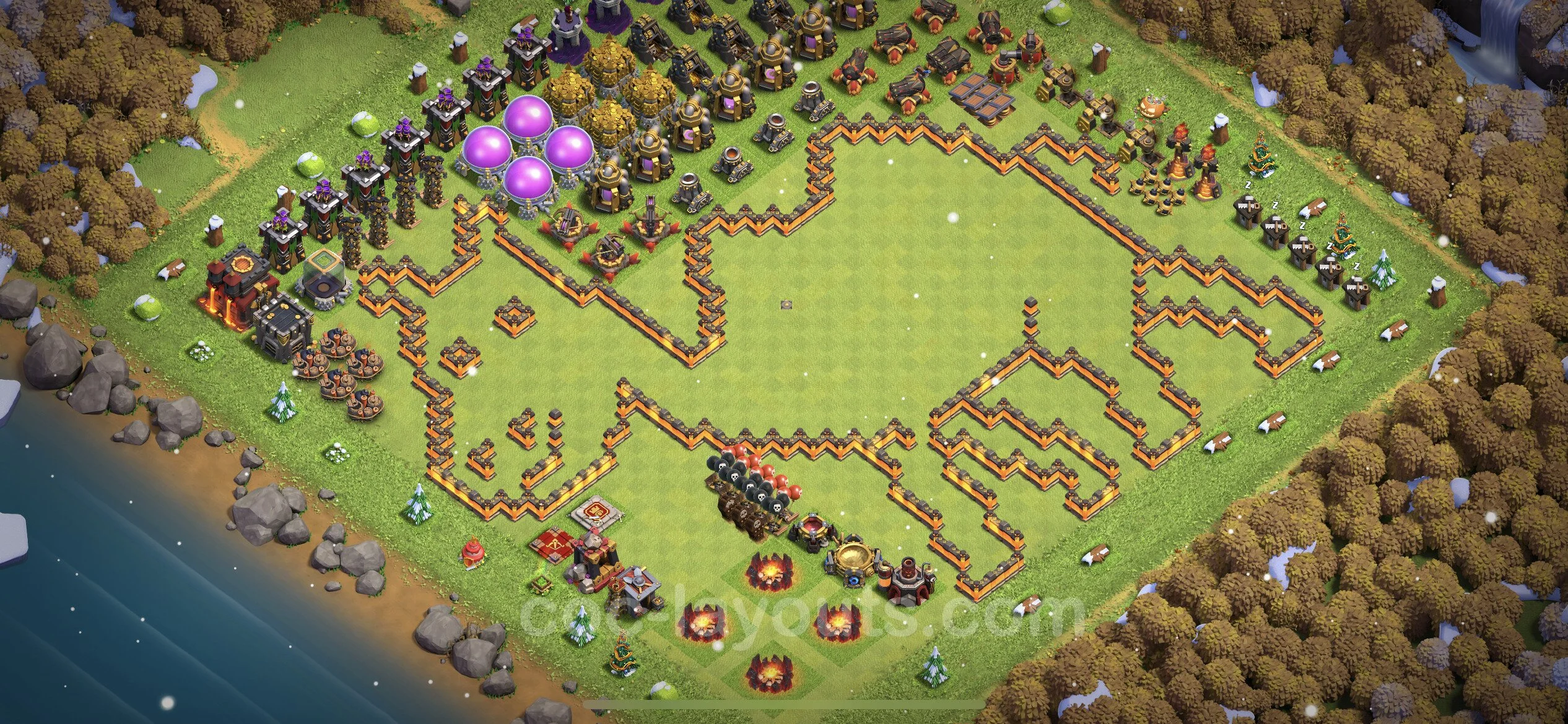 Top Troll Funny Base TH10 with Link - Funny Art Plan - Clash of Clans - (#21) — Розваги TH10