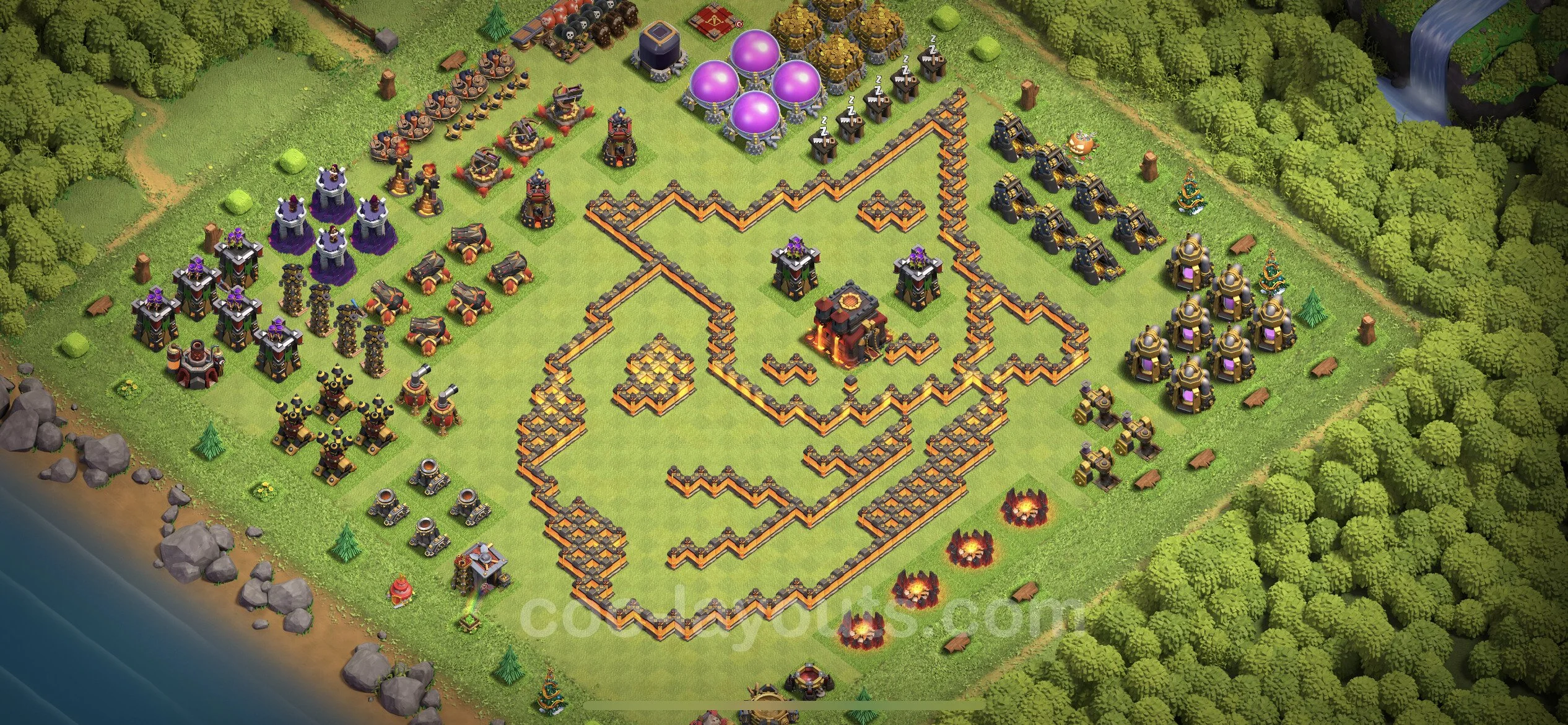 Top Troll Funny Base TH10 with Link - Funny Art Plan - Clash of Clans - (#25) — Розваги TH10