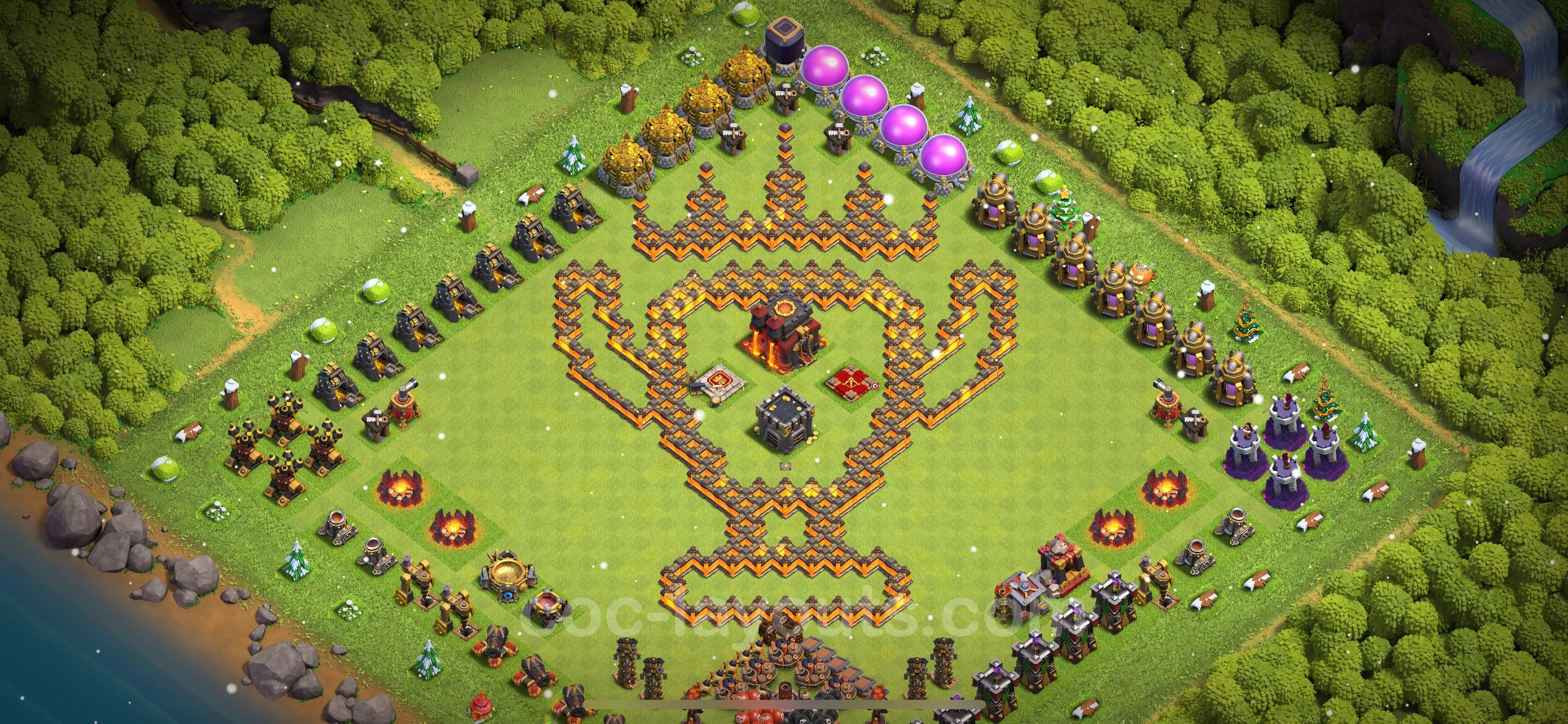 Top Troll Funny Base TH10 with Link - Funny Art Plan - Clash of Clans - (#26) — Zabawa TH10