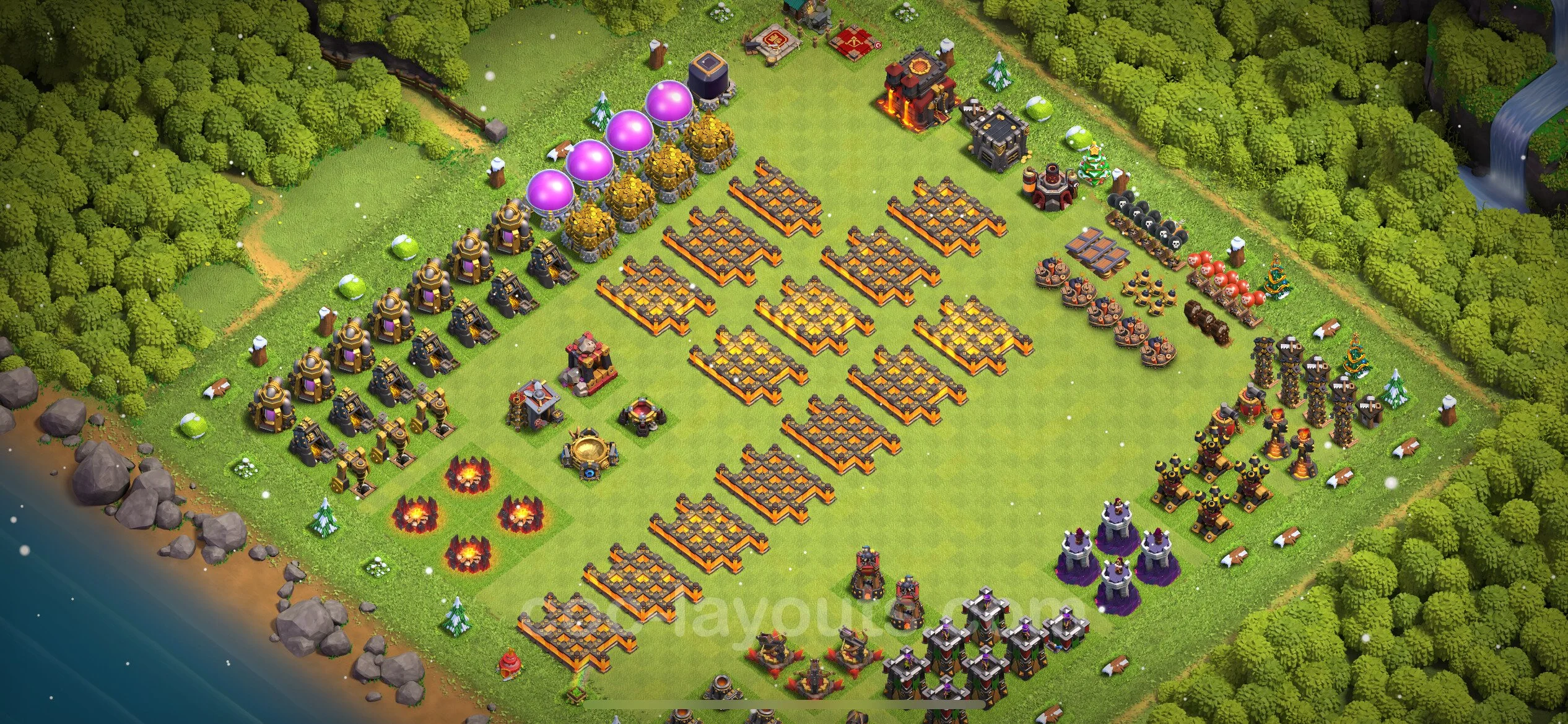 Top Troll Funny Base TH10 with Link - Funny Art Plan - Clash of Clans - (#29) — Fun TH10
