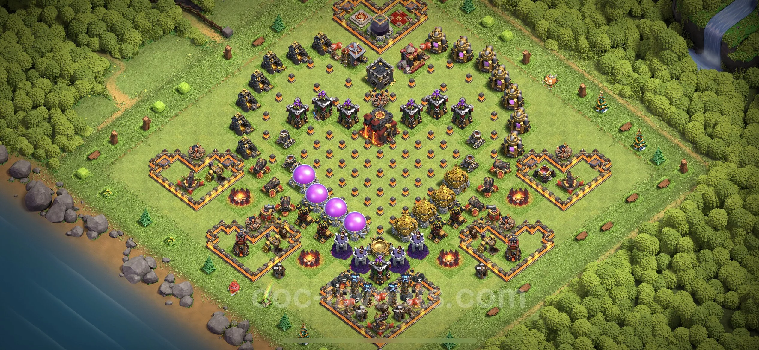 Top Troll Funny Base TH10 with Link - Funny Art Plan - Clash of Clans - (#3)