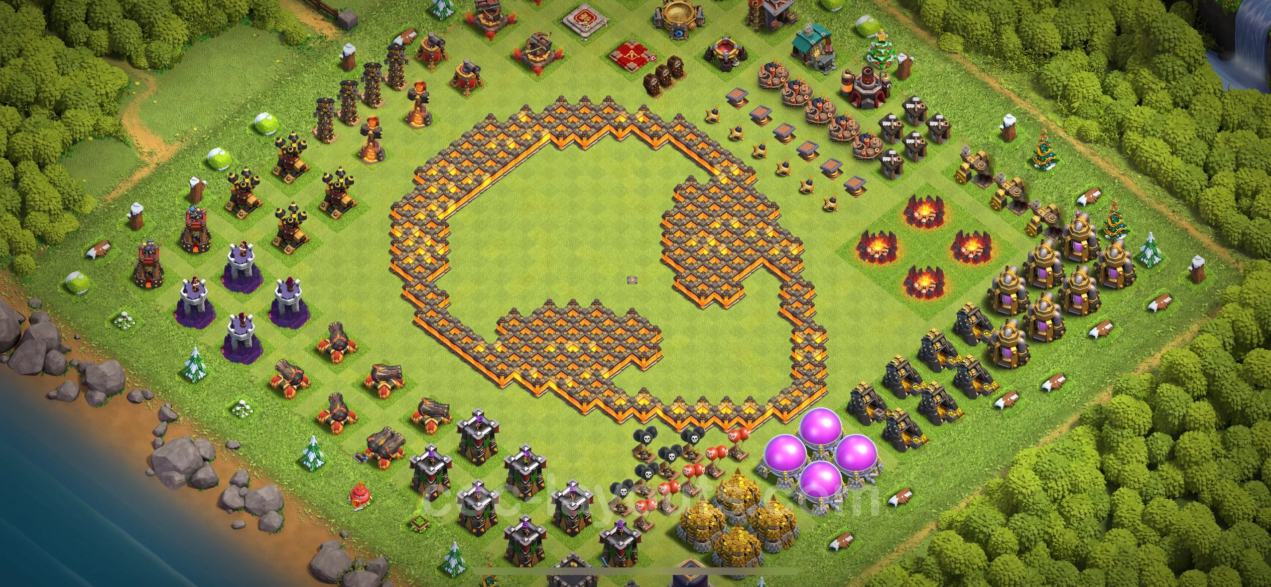 Top Troll Funny Base TH10 with Link - Funny Art Plan - Clash of Clans - (#35) — Развлечения TH10