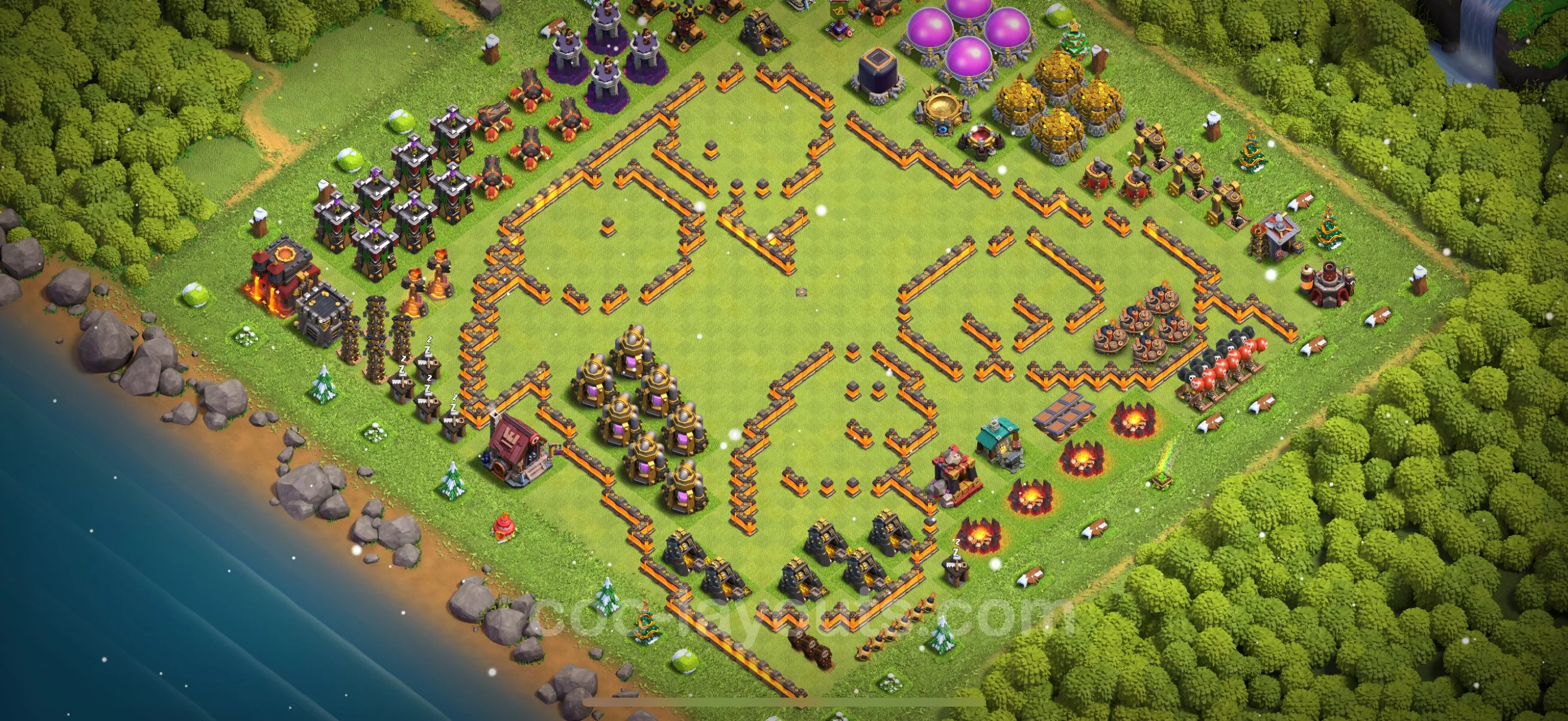 Top Troll Funny Base TH10 with Link - Funny Art Plan - Clash of Clans - (#36) — Spaß TH10