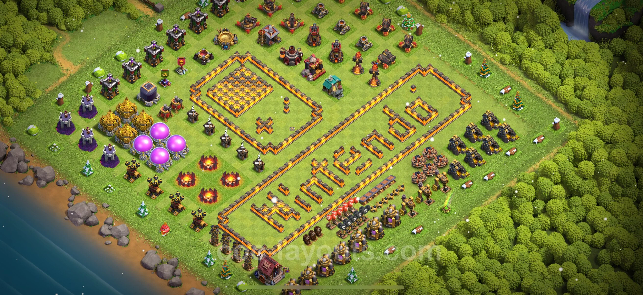 Top Troll Funny Base TH10 with Link - Funny Art Plan - Clash of Clans - (#42) — Fun TH10