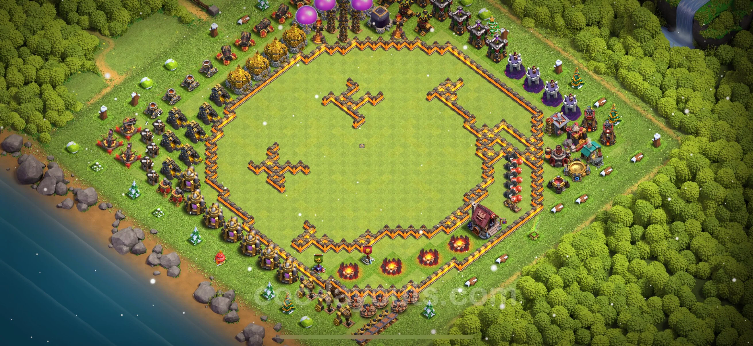 Top Troll Funny Base TH10 with Link - Funny Art Plan - Clash of Clans - (#43) — Plezier TH10
