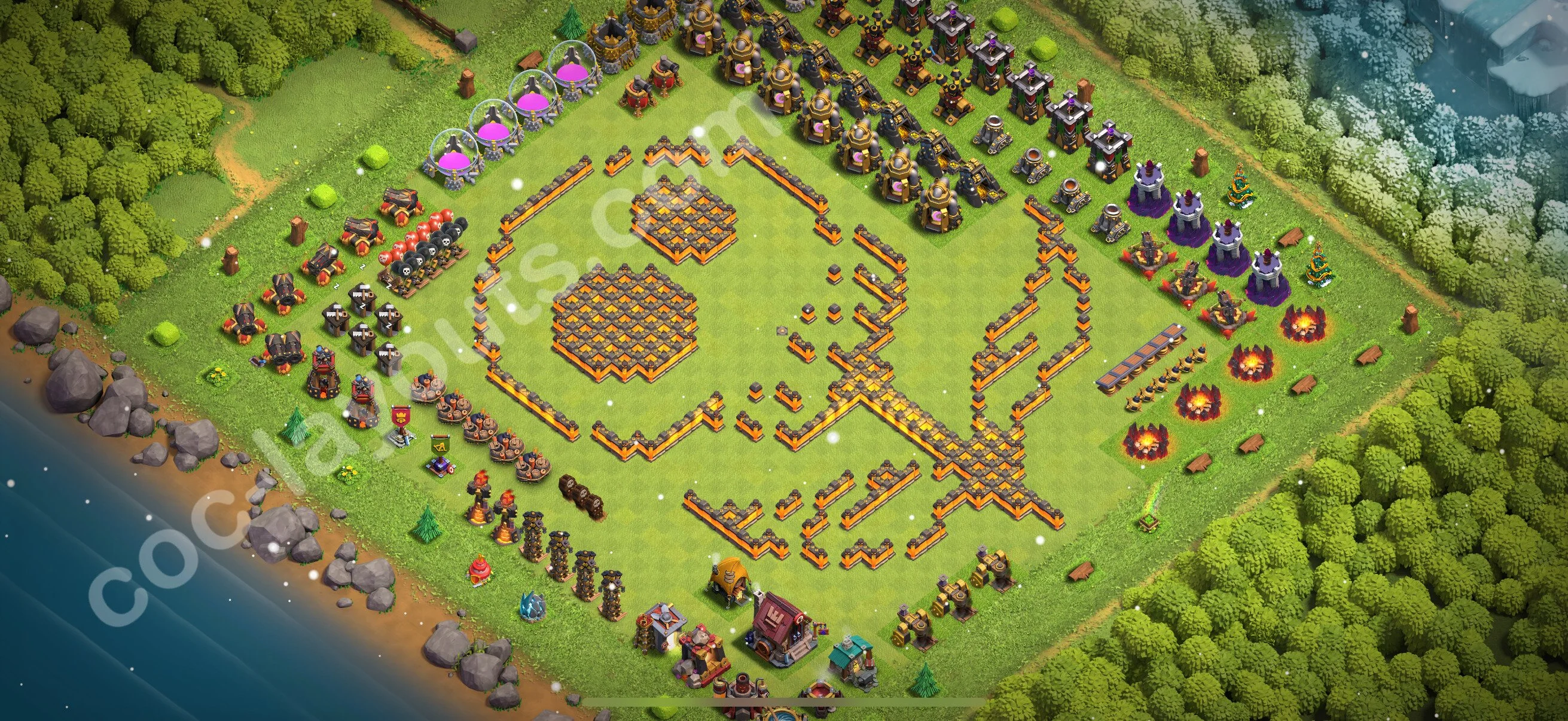 Top Troll Funny Base TH10 with Link - Funny Art Plan 2026 - Clash of Clans - (#48) — Fun TH10