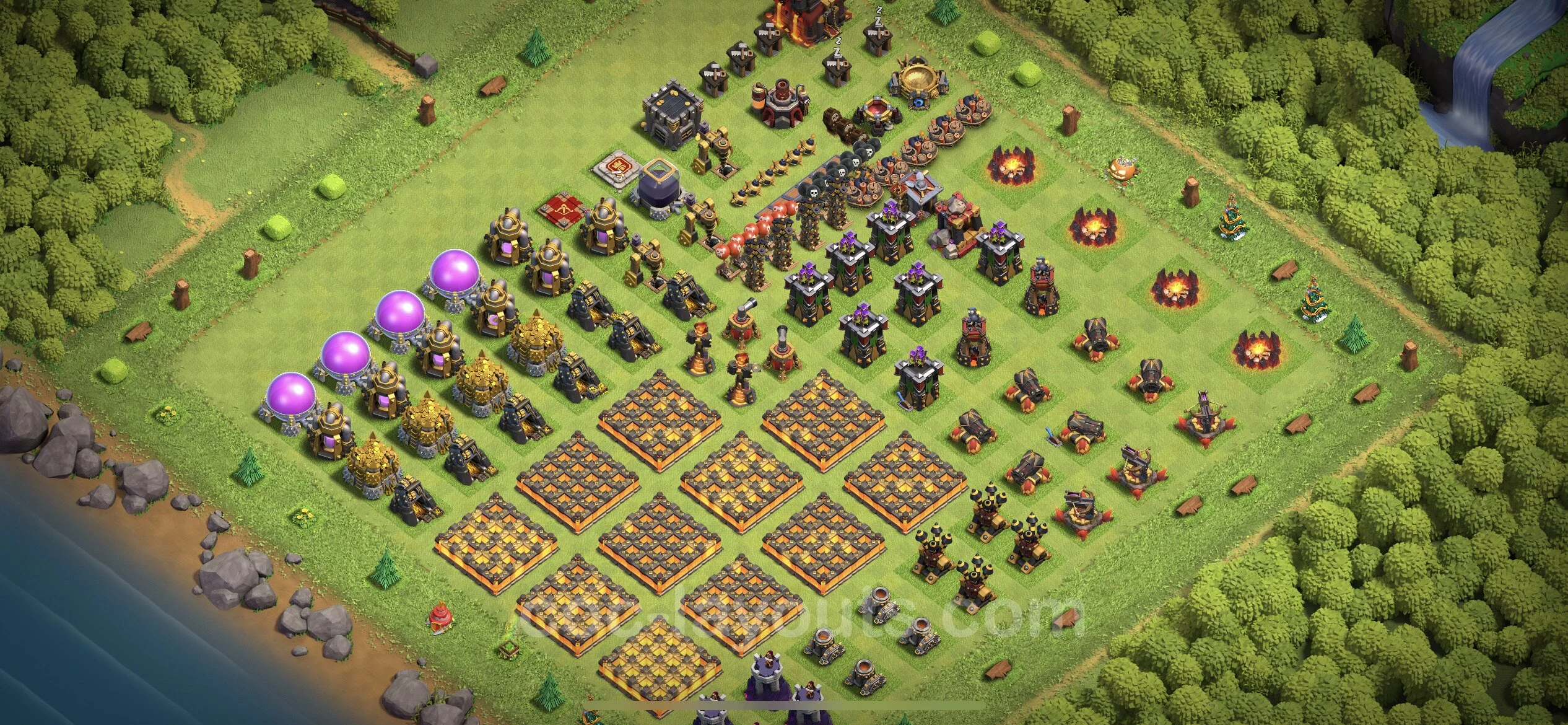 Top Troll Funny Base TH10 with Link - Funny Art Plan - Clash of Clans - (#6)