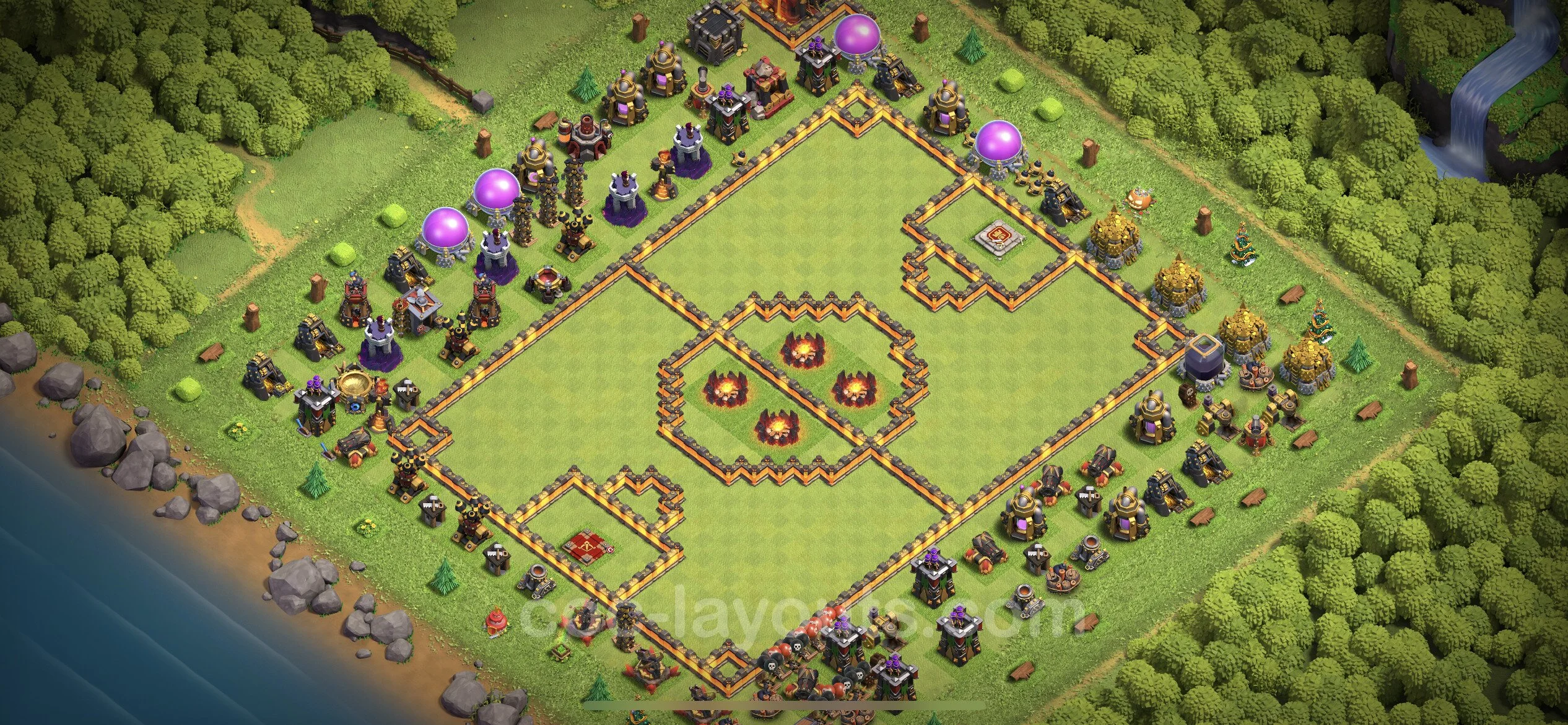 Top Troll Funny Base TH10 with Link - Funny Art Plan - Clash of Clans - (#8)