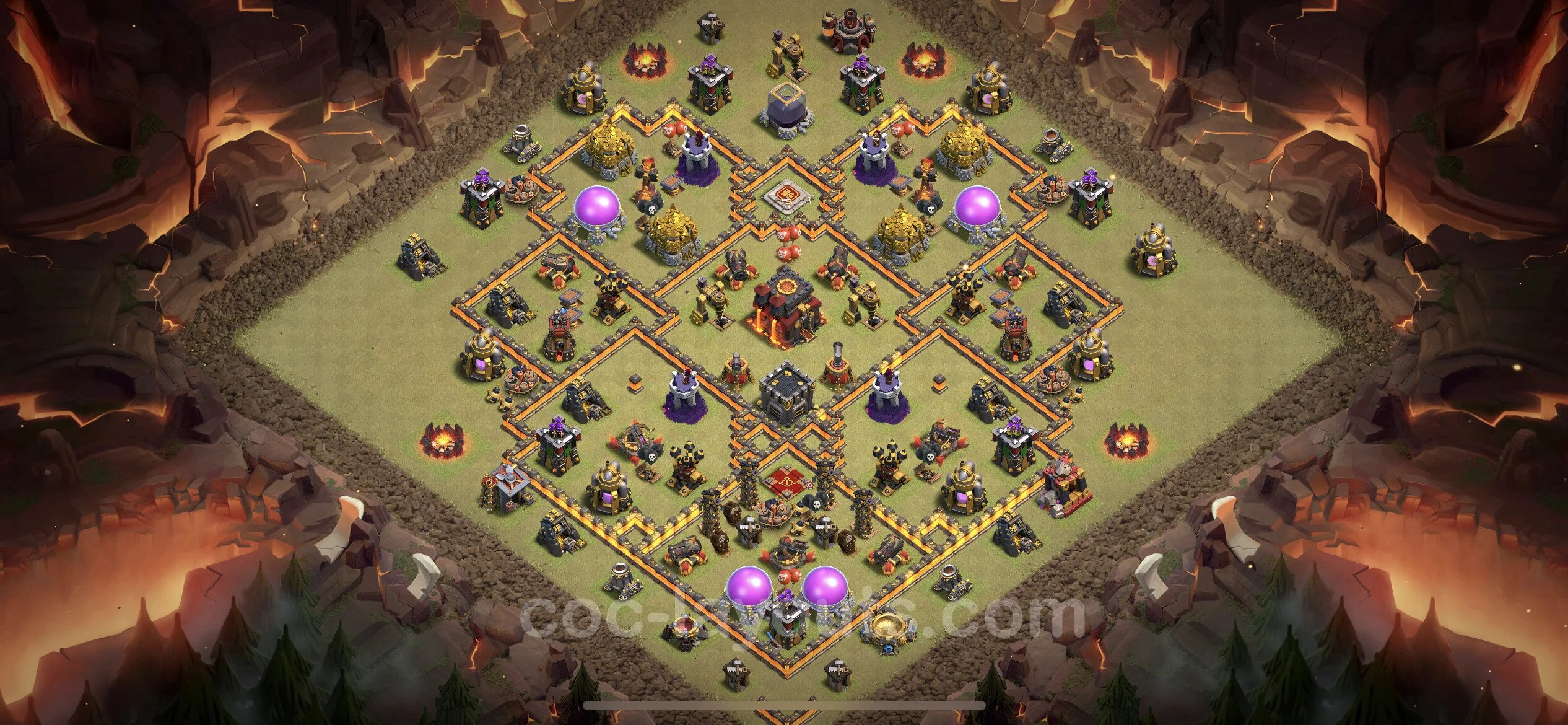 Top War Base TH10 with Link, Anti Everything - Anti 3 Stars CWL Plan - Clash of Clans - (#103) — Wojna BH10
