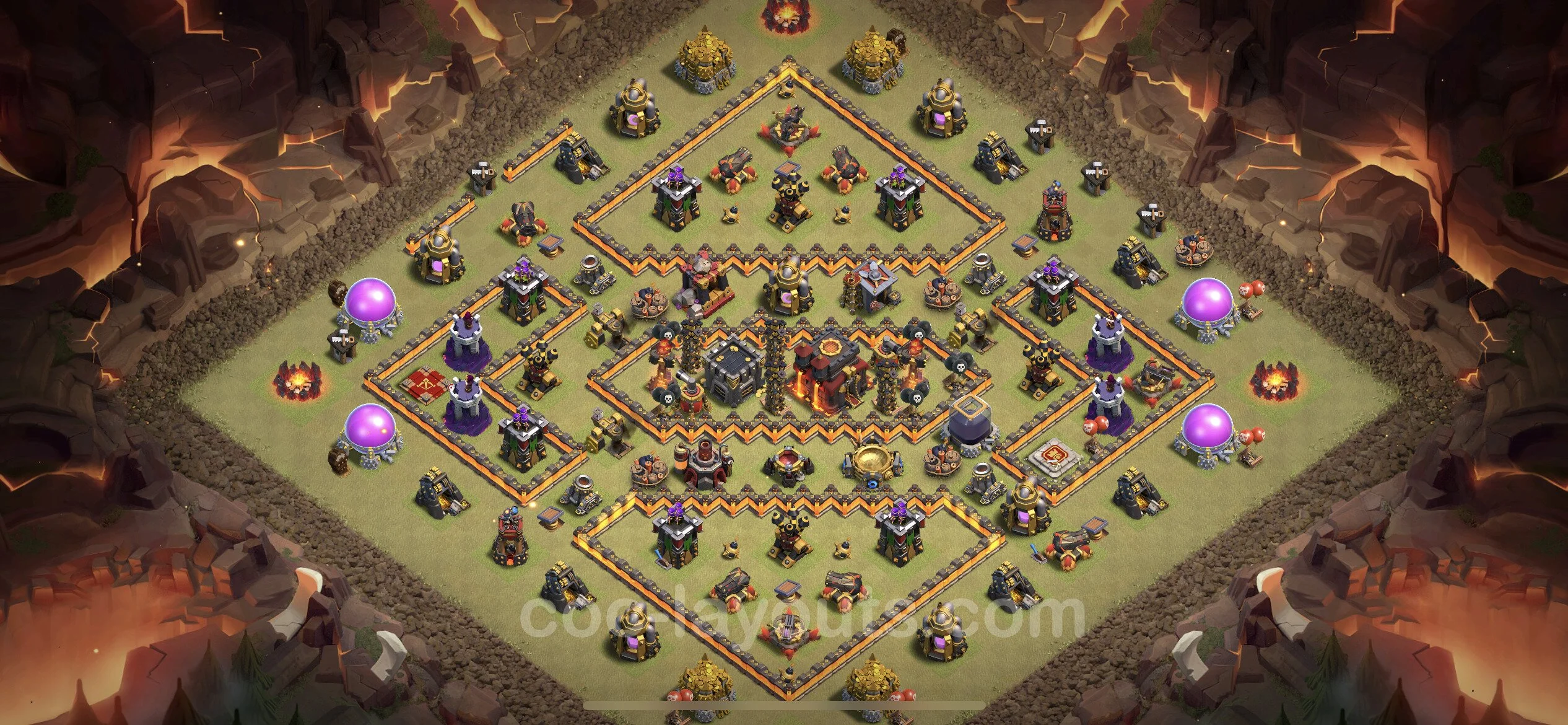 Top War Base TH10 with Link, Anti Everything - CWL Defence Plan - Clash of Clans - (#106) — Savaş BH10