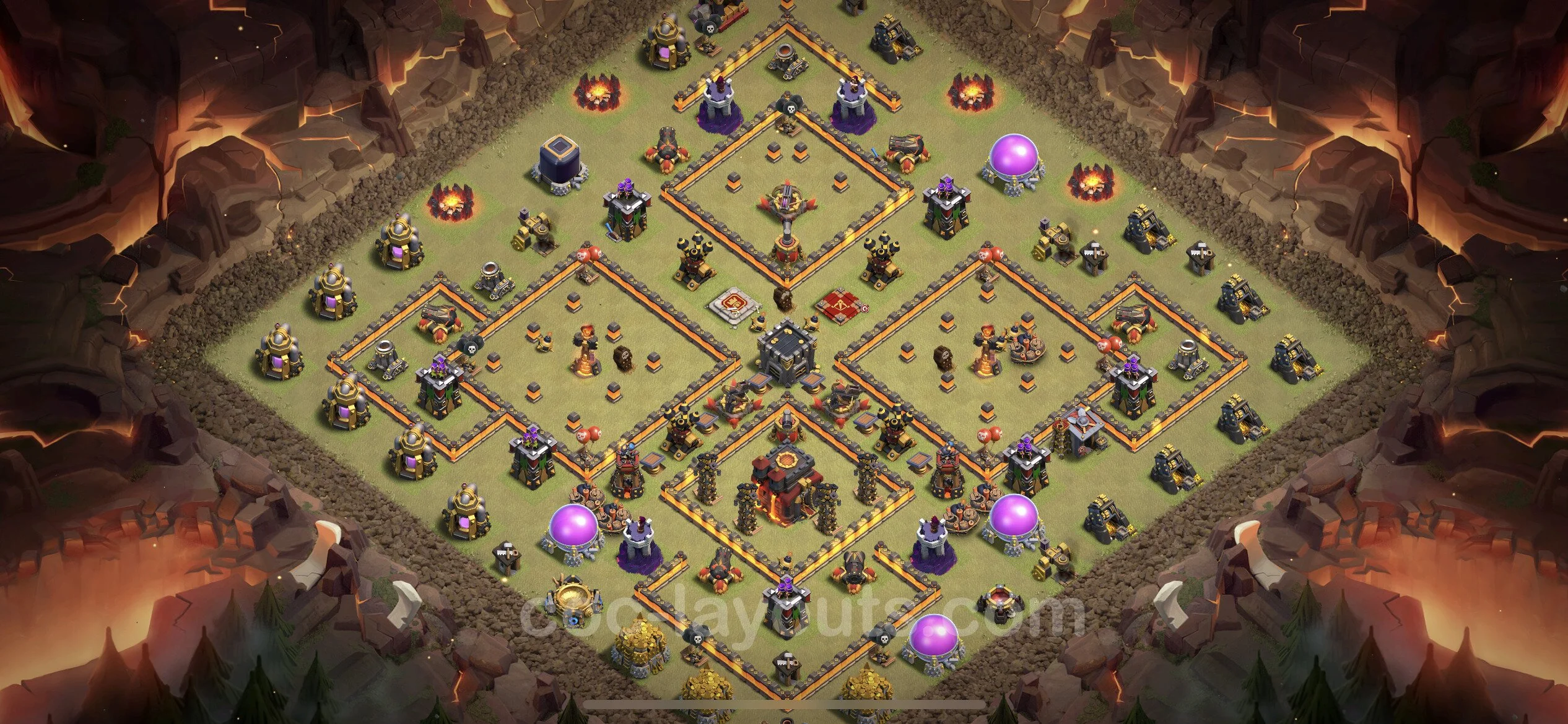 Top War Base TH10 with Link, Anti 3 Stars, Anti Air / Dragon - CWL Defence Plan - Clash of Clans - (#107) — Wojna BH10