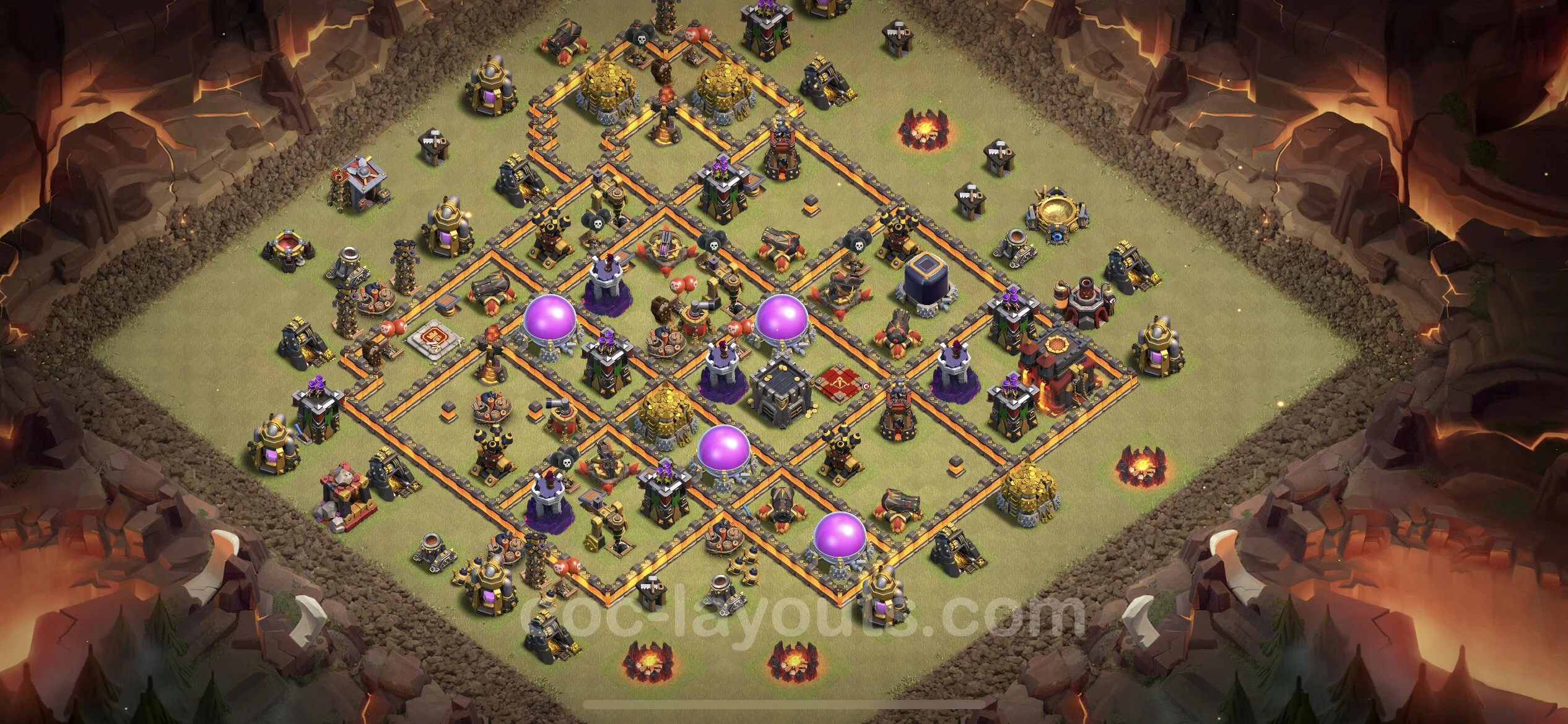 Top War Base TH10 with Link, Anti 3 Stars, Anti Air / Dragon - CWL Defence Plan - Clash of Clans - (#109) — Война BH10
