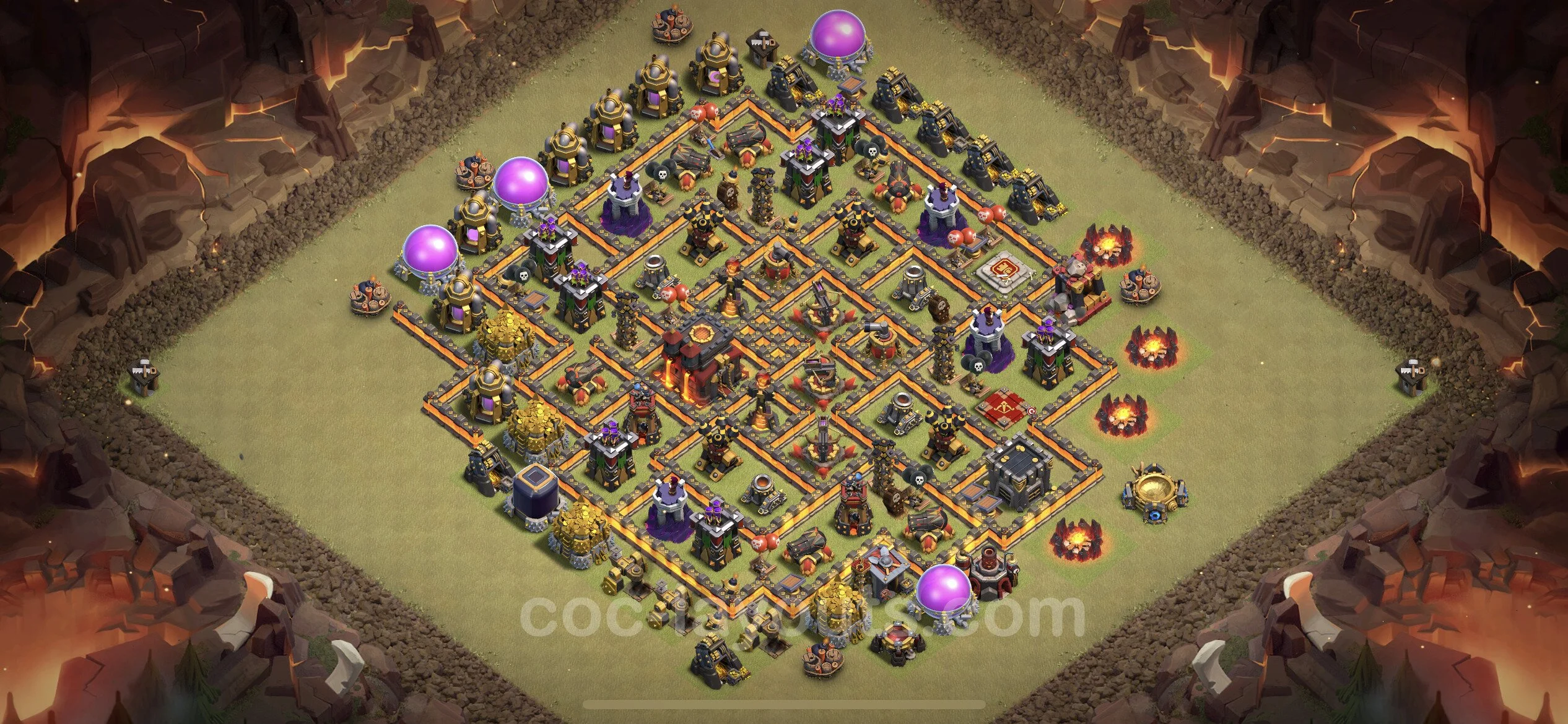 Top War Base TH10 with Link, Anti Everything - Anti 3 Stars CWL Plan - Clash of Clans - (#112) — Oorlog BH10