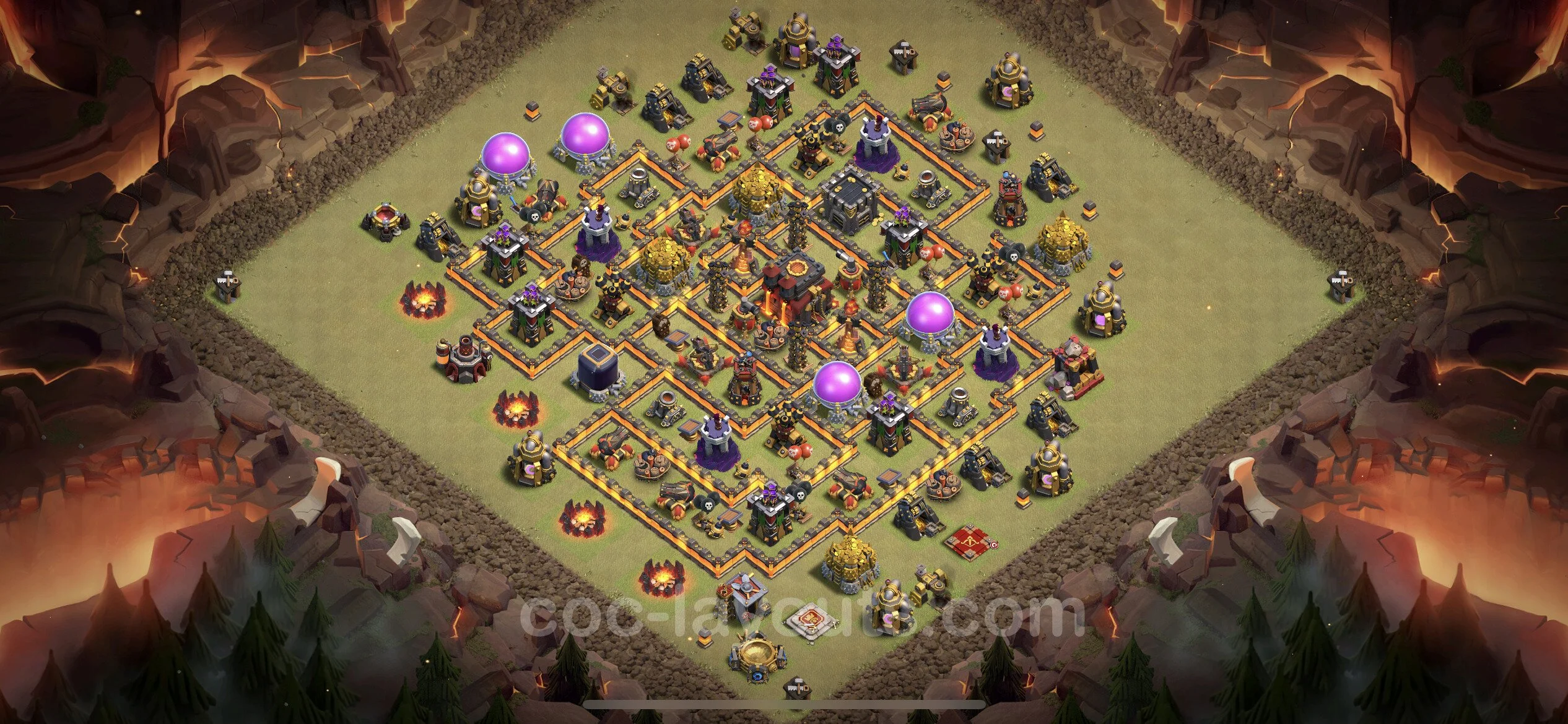 Top War Base TH10 with Link - Anti 3 Stars CWL Plan - Clash of Clans - (#113) — Oorlog BH10