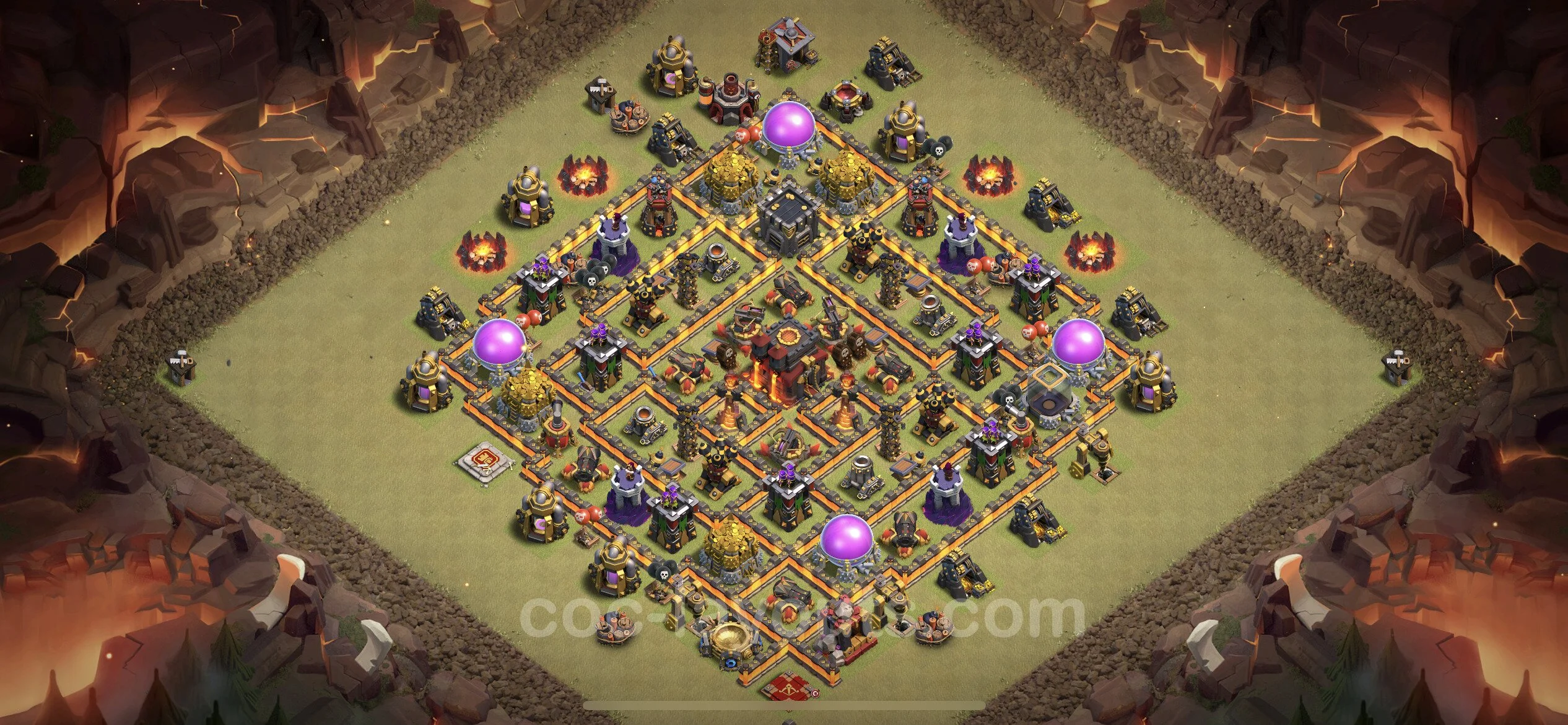 Top War Base TH10 with Link, Hybrid - Anti 3 Stars CWL Plan - Clash of Clans - (#116) — Война BH10