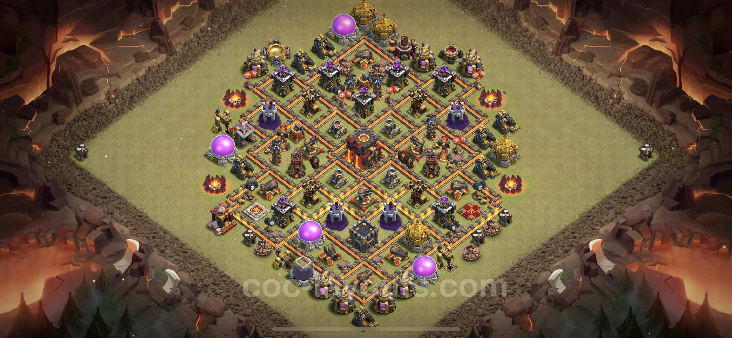 Top War Base TH10 with Link - Anti 2 Stars CWL Plan - Clash of Clans - (#119) — Guerre BH10