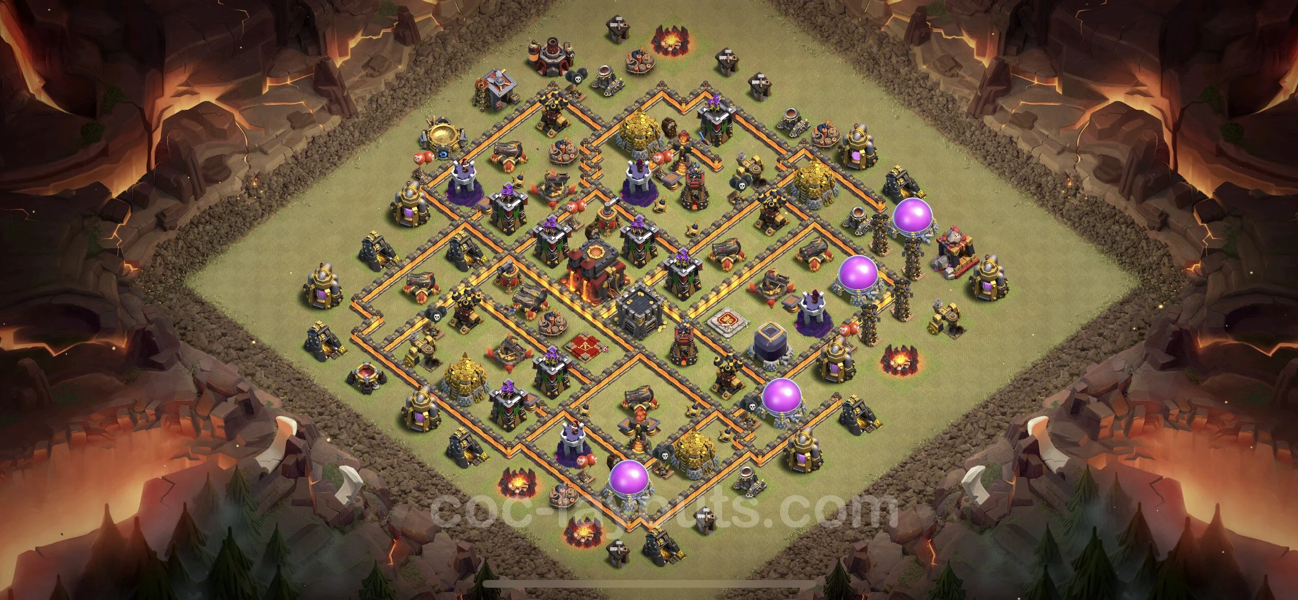 Top War Base TH10 with Link, Anti Everything - Anti 3 Stars CWL Plan - Clash of Clans - (#120) — Wojna BH10