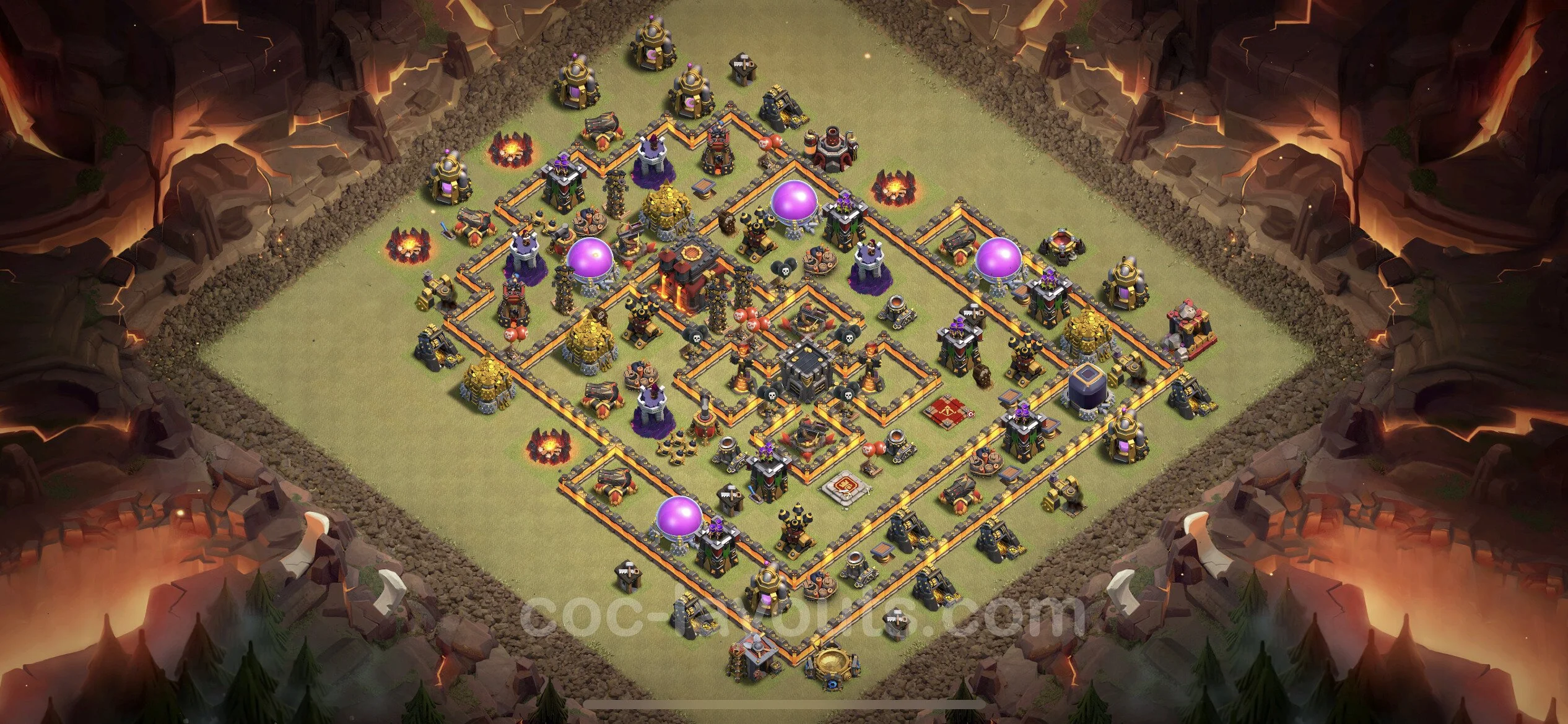 Top War Base TH10 with Link, Hybrid - Anti 3 Stars CWL Plan - Clash of Clans - (#121) — Wojna BH10