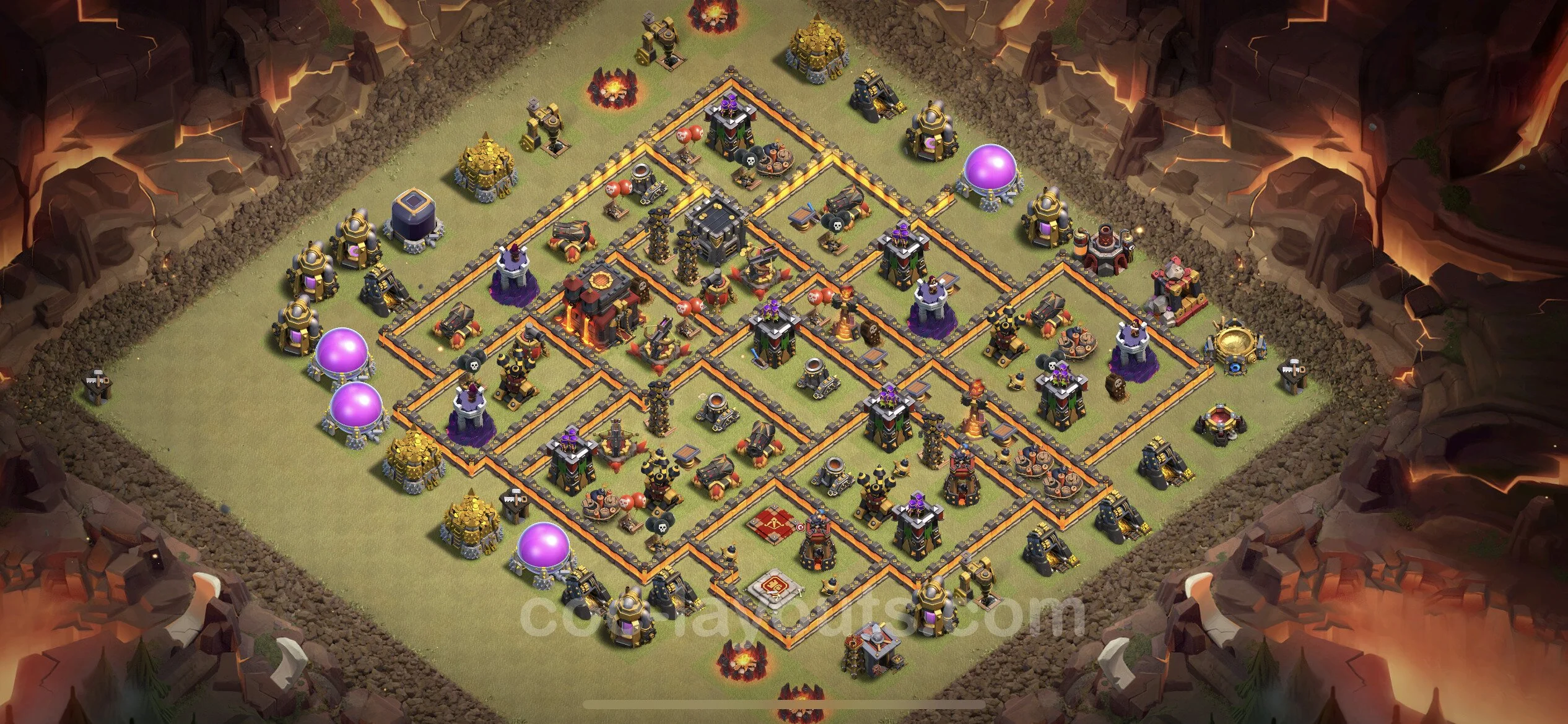 Top War Base TH10 with Link - Anti 3 Stars CWL Plan - Clash of Clans - (#126) — Oorlog BH10