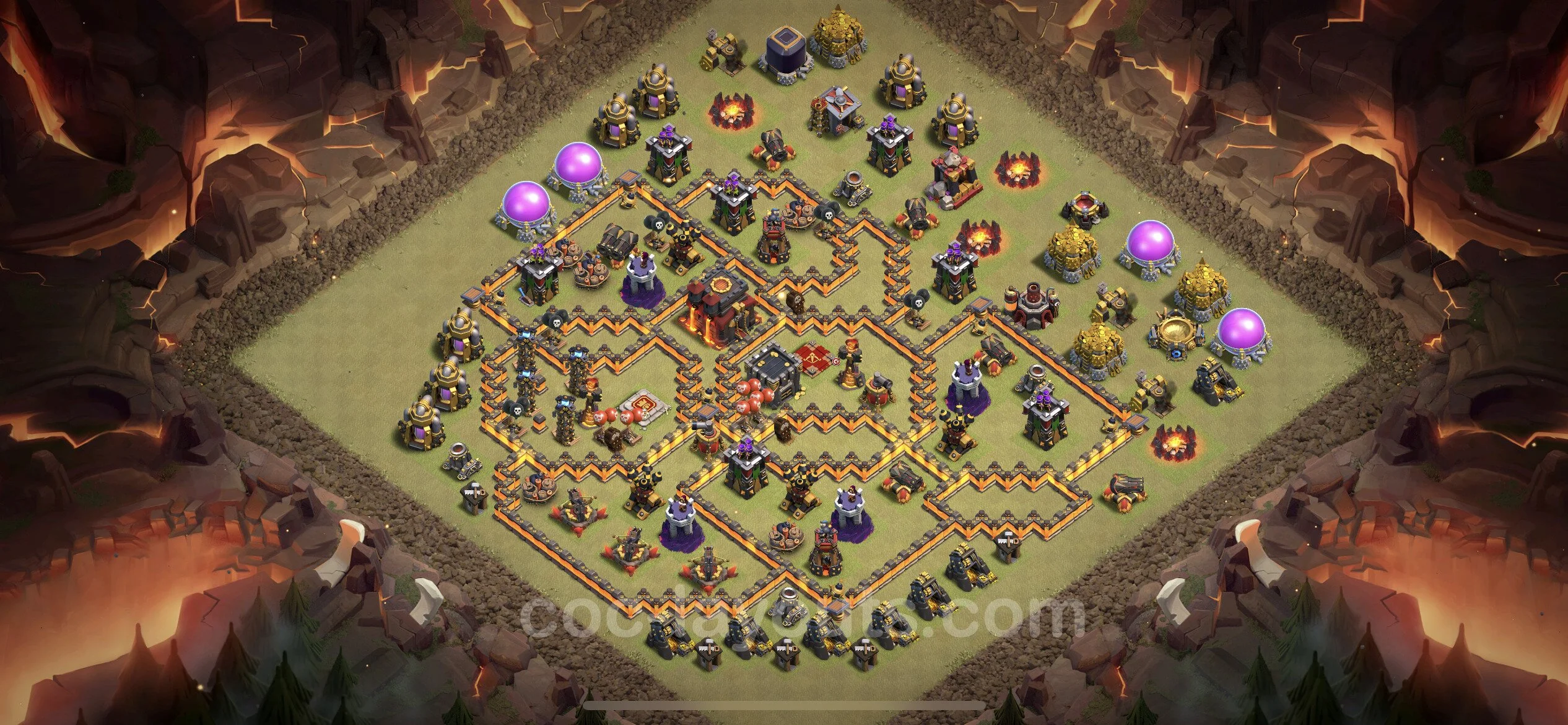 Top War Base TH10 with Link - CWL Defence Plan - Clash of Clans - (#132) — Війна BH10