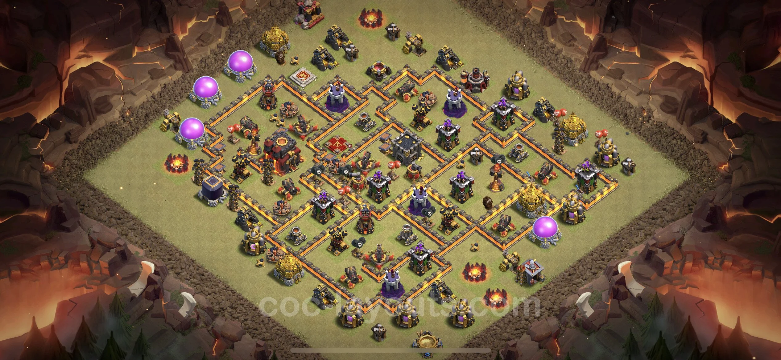 Top War Base TH10 with Link, Anti Everything - CWL Defence Plan - Clash of Clans - (#133) — Guerra BH10