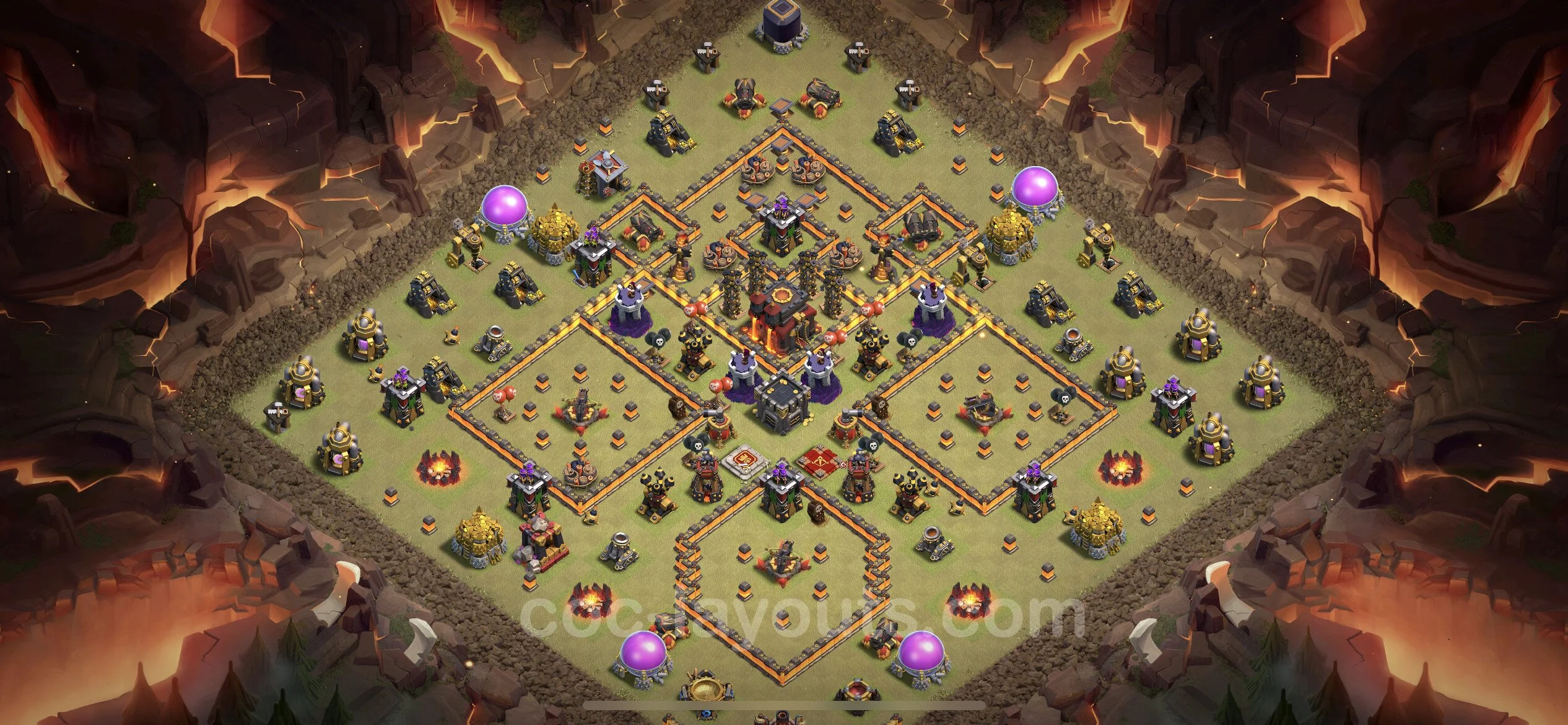 Top War Base TH10 with Link - CWL Defence Plan - Clash of Clans - (#135) — War BH10