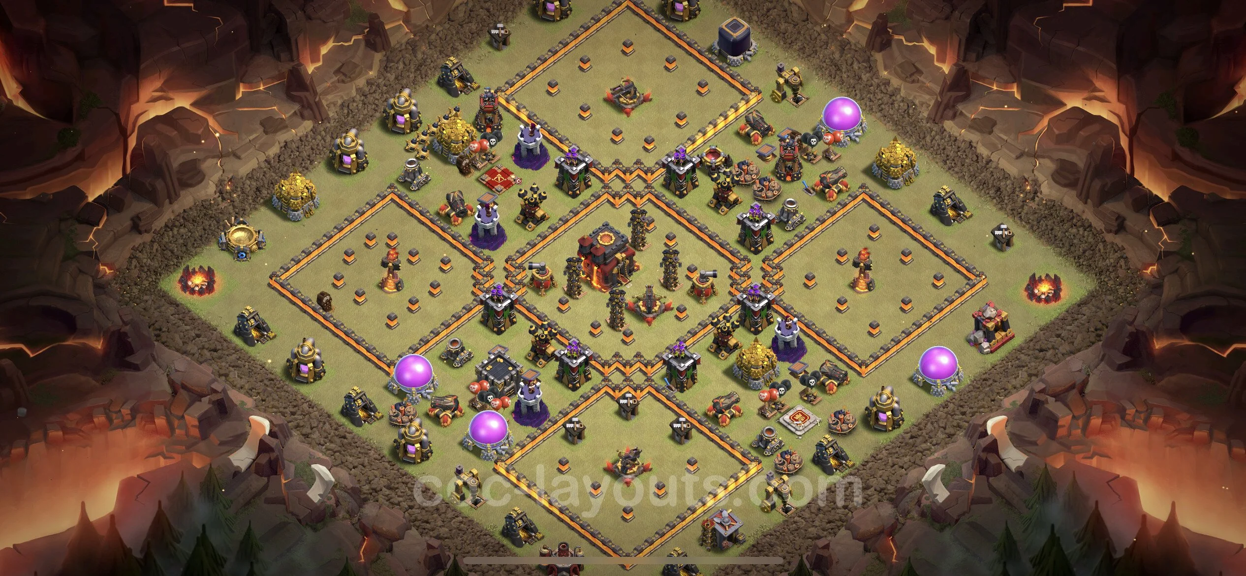 Top War Base TH10 with Link, Anti Everything - Anti 3 Stars CWL Plan - Clash of Clans - (#139) — Krieg BH10