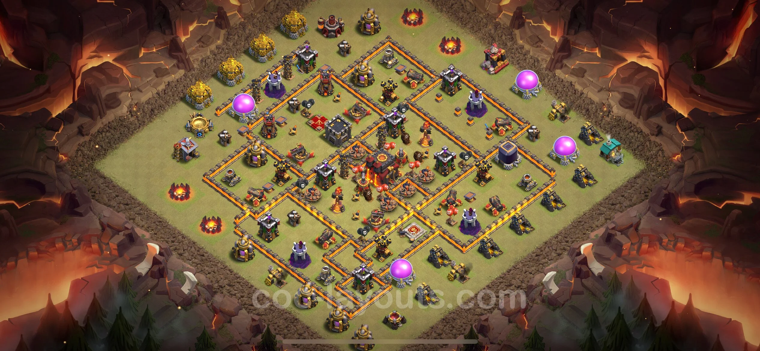Top War Base TH10 with Link - CWL Defence Plan - Clash of Clans - (#146) — Війна BH10
